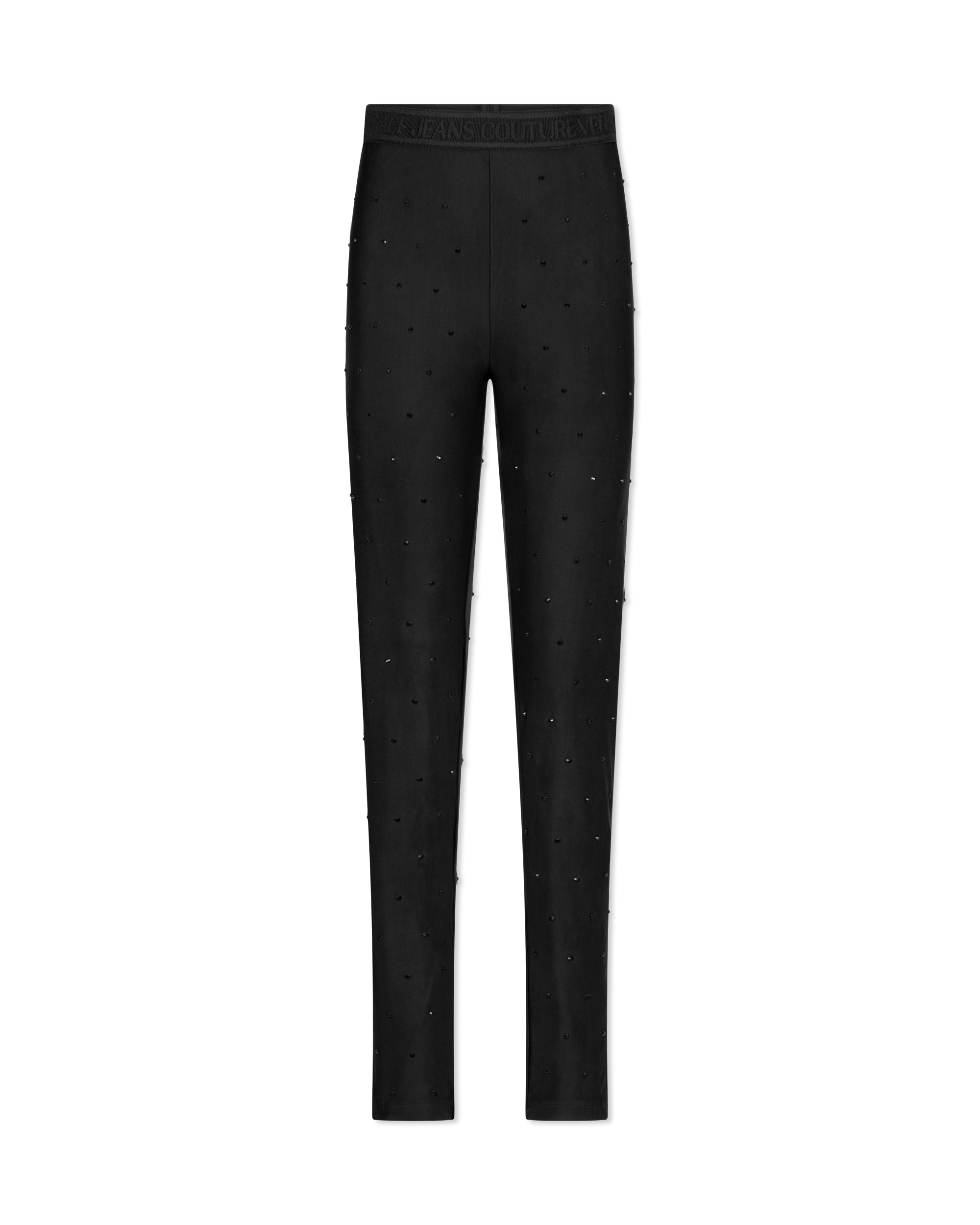 Crystal Embellished Versace Jeans Couture Leggings