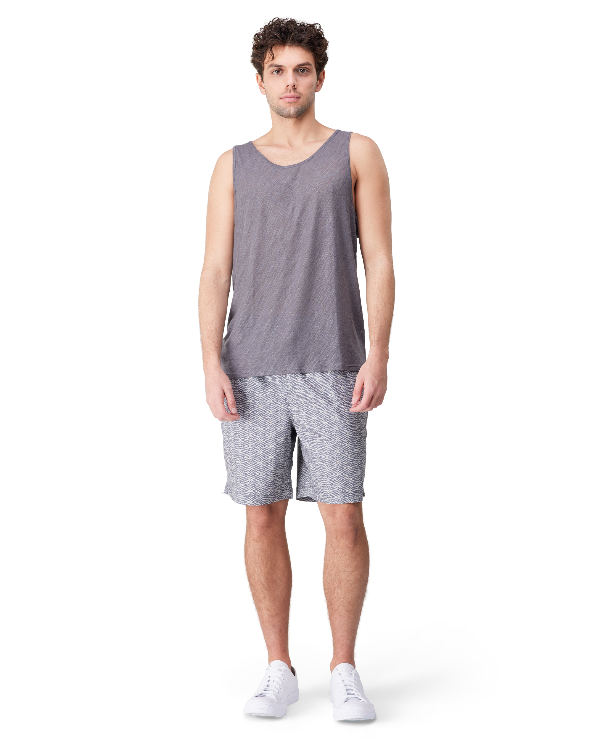 Broome Slim Fit Linen Tank Top