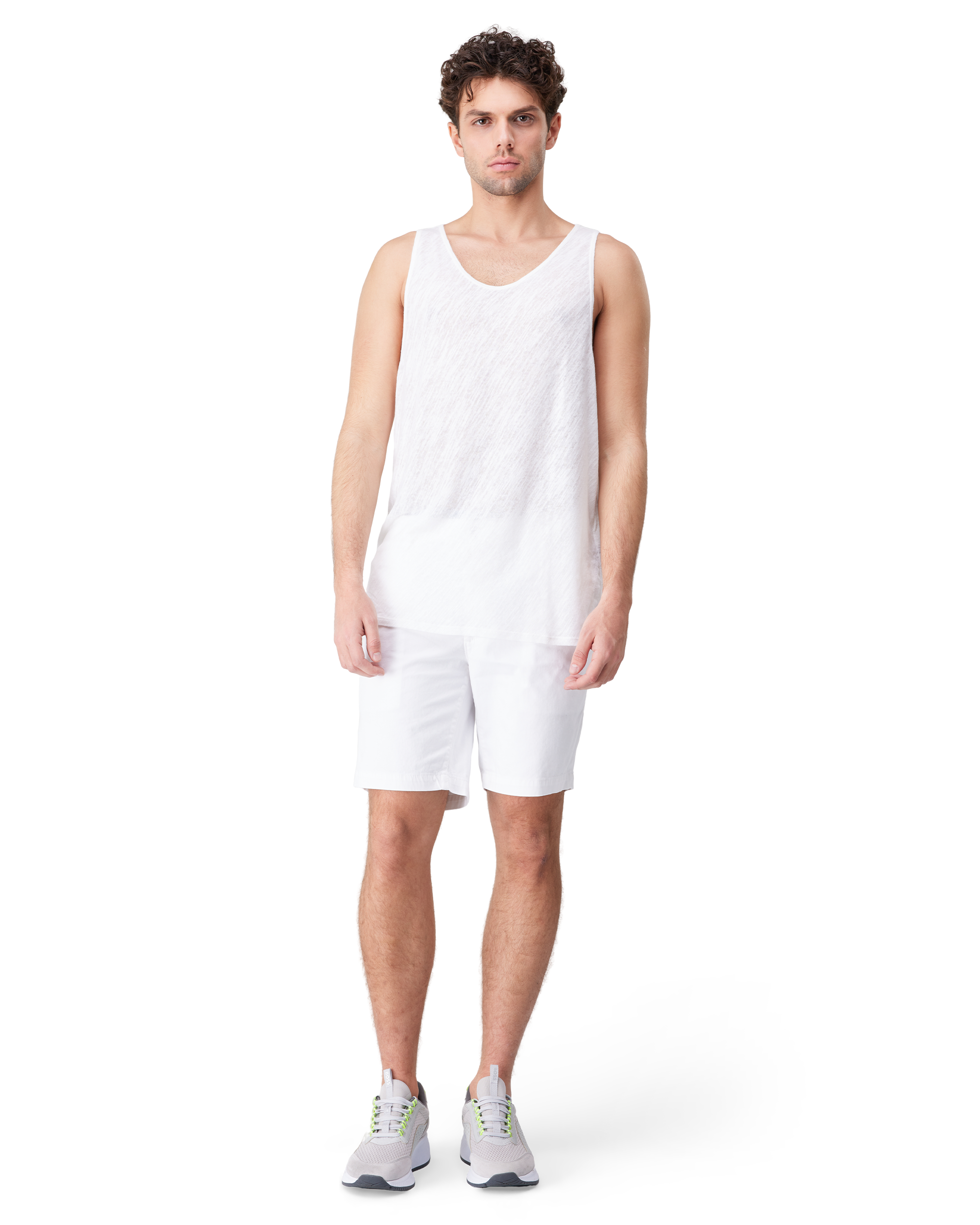 Broome Slim Fit Linen Tank Top