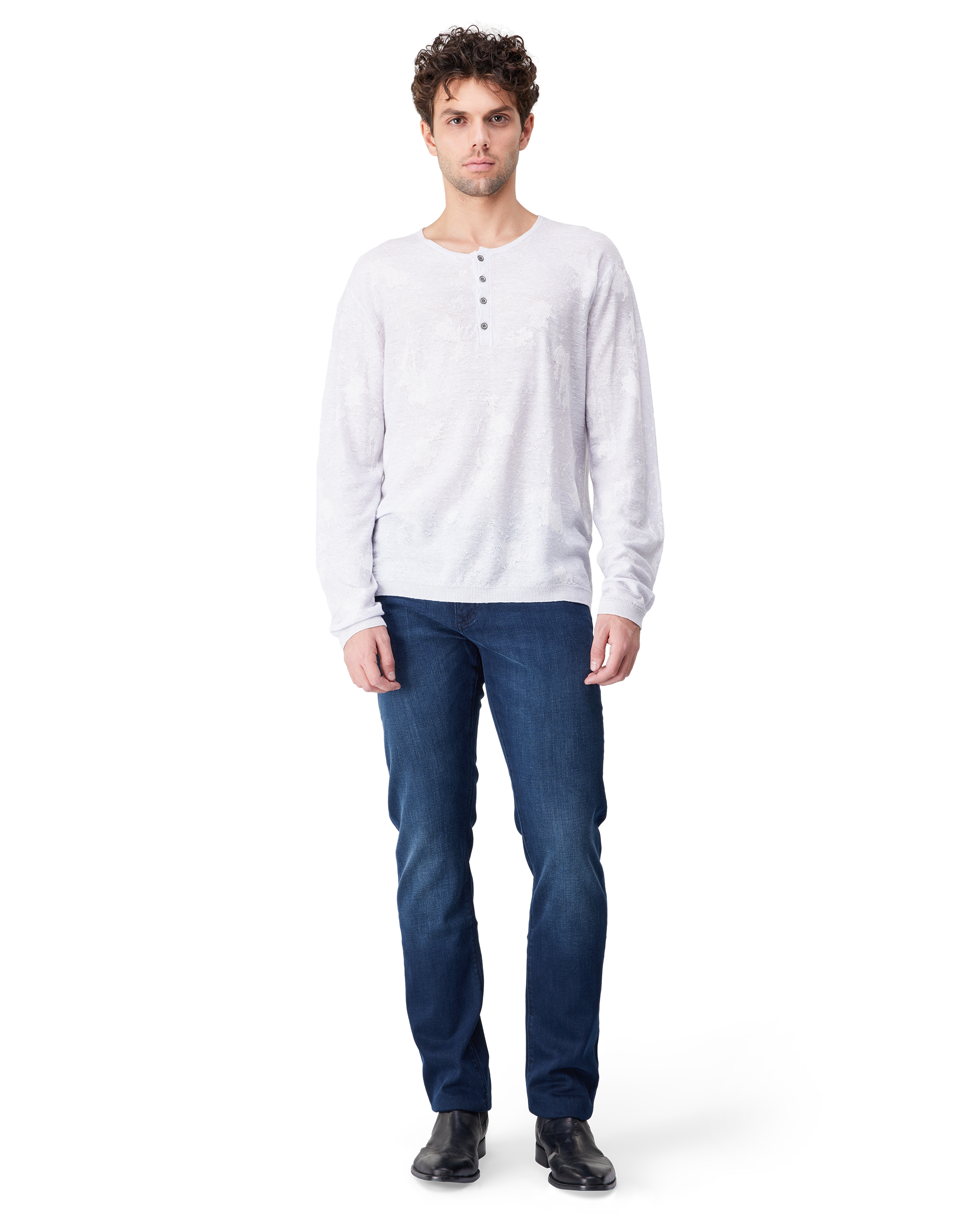 Distressed Jacquard Agustin Henley