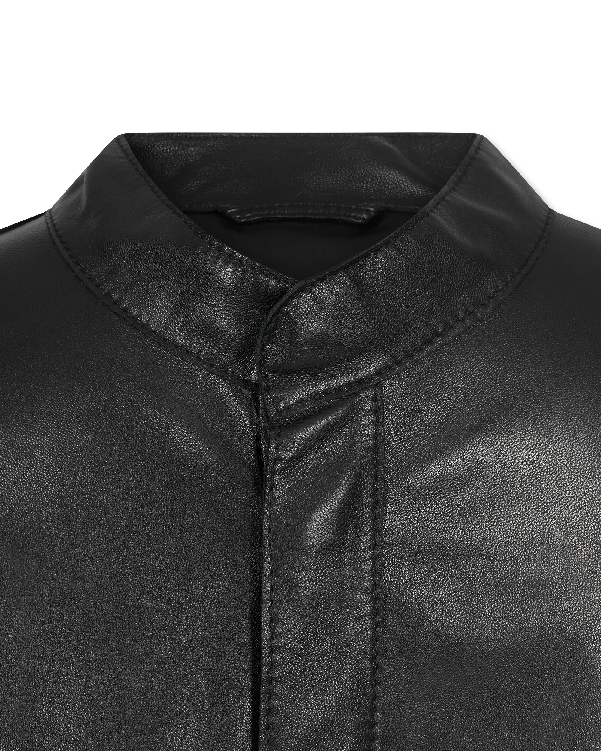 Bernard Leather Shirt Jacket - DIHSAN