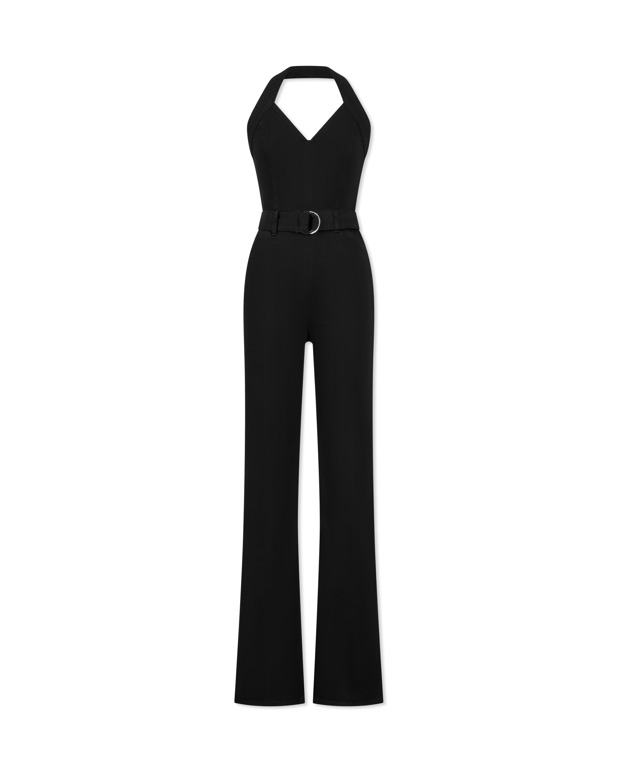 Manhattan Halter Denim Jumpsuit - DIHSAN