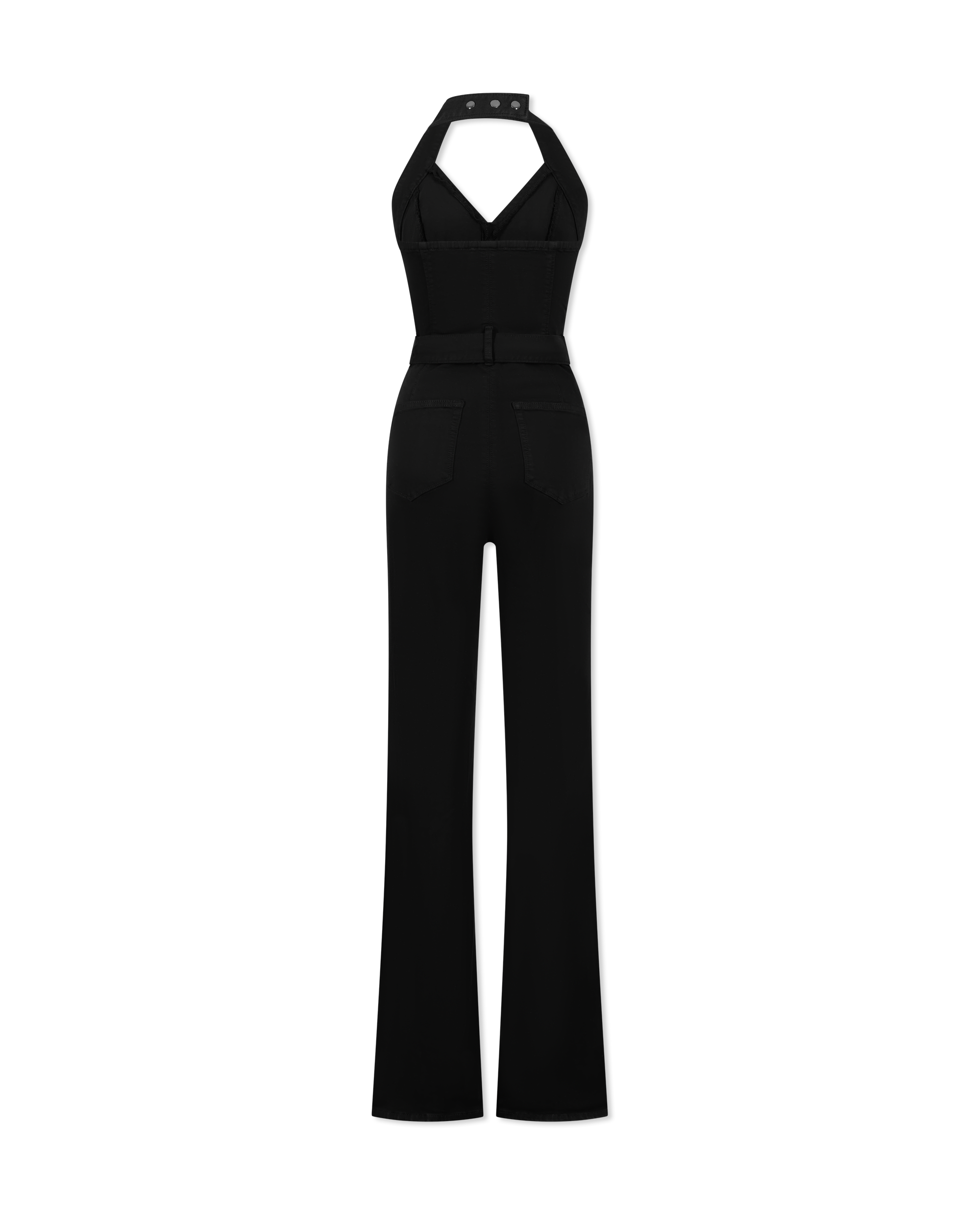 Manhattan Halter Denim Jumpsuit - DIHSAN