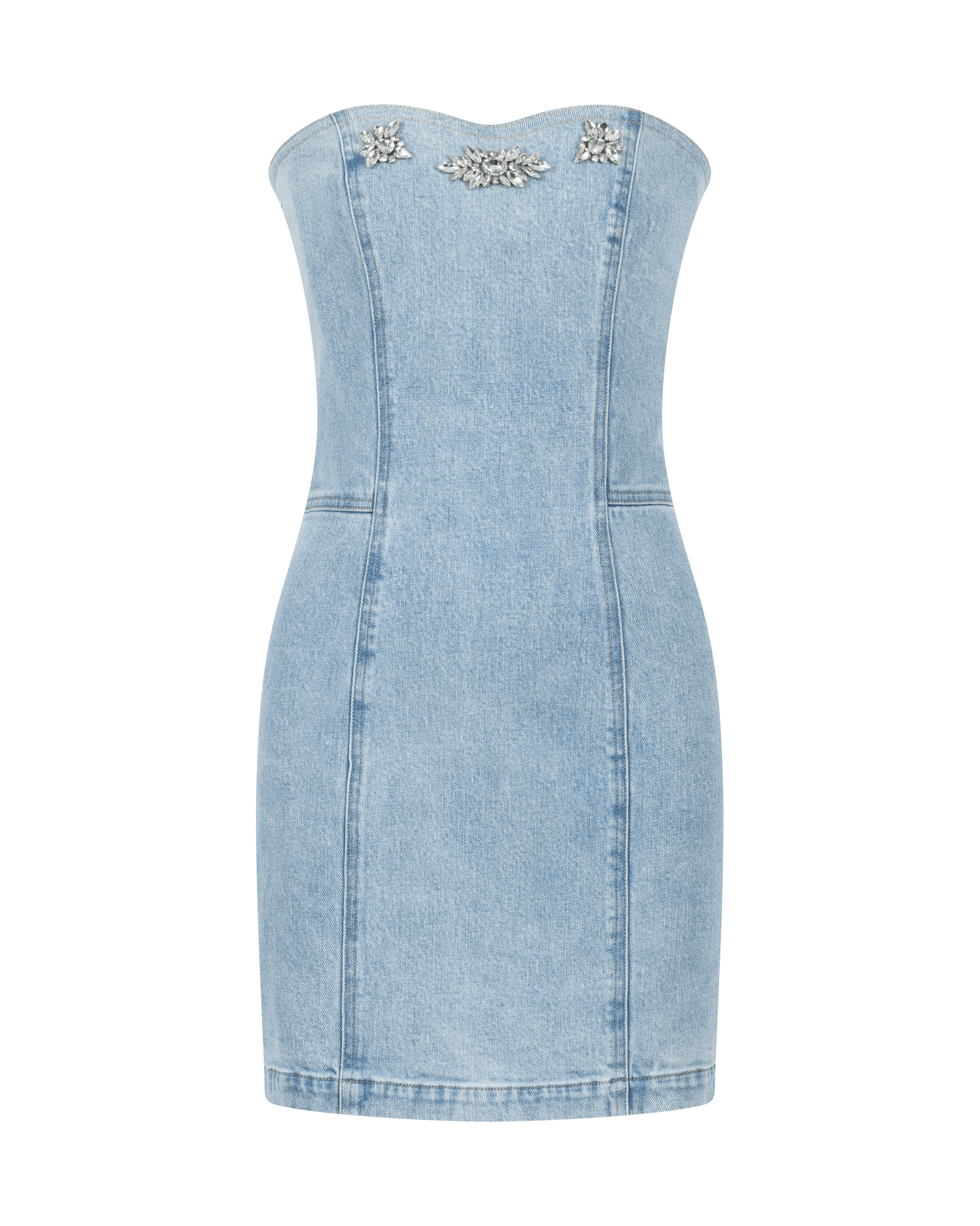 Generation Love Idara Crystal Denim Dress - DIHSAN