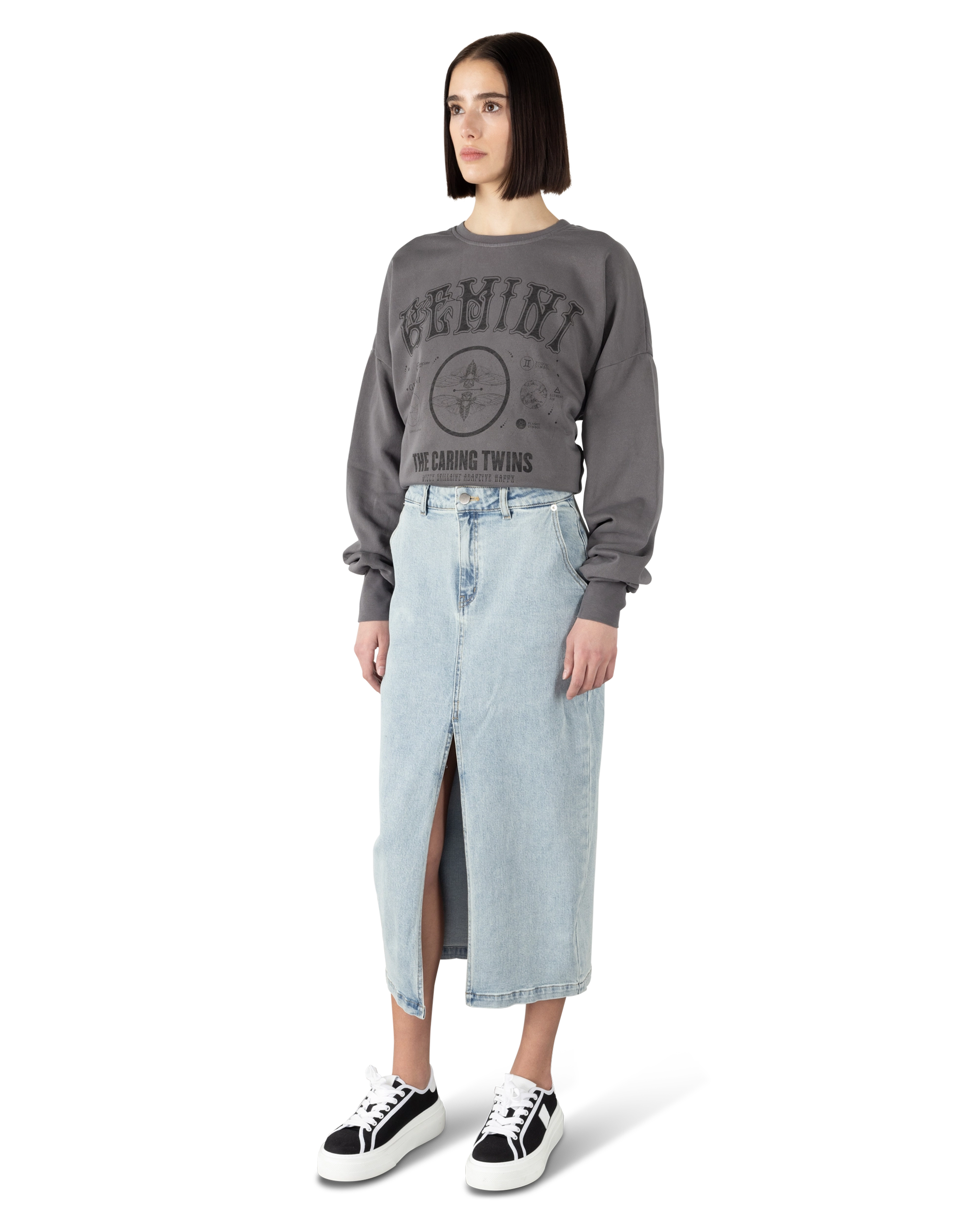Generation Love Long Denim Skirt