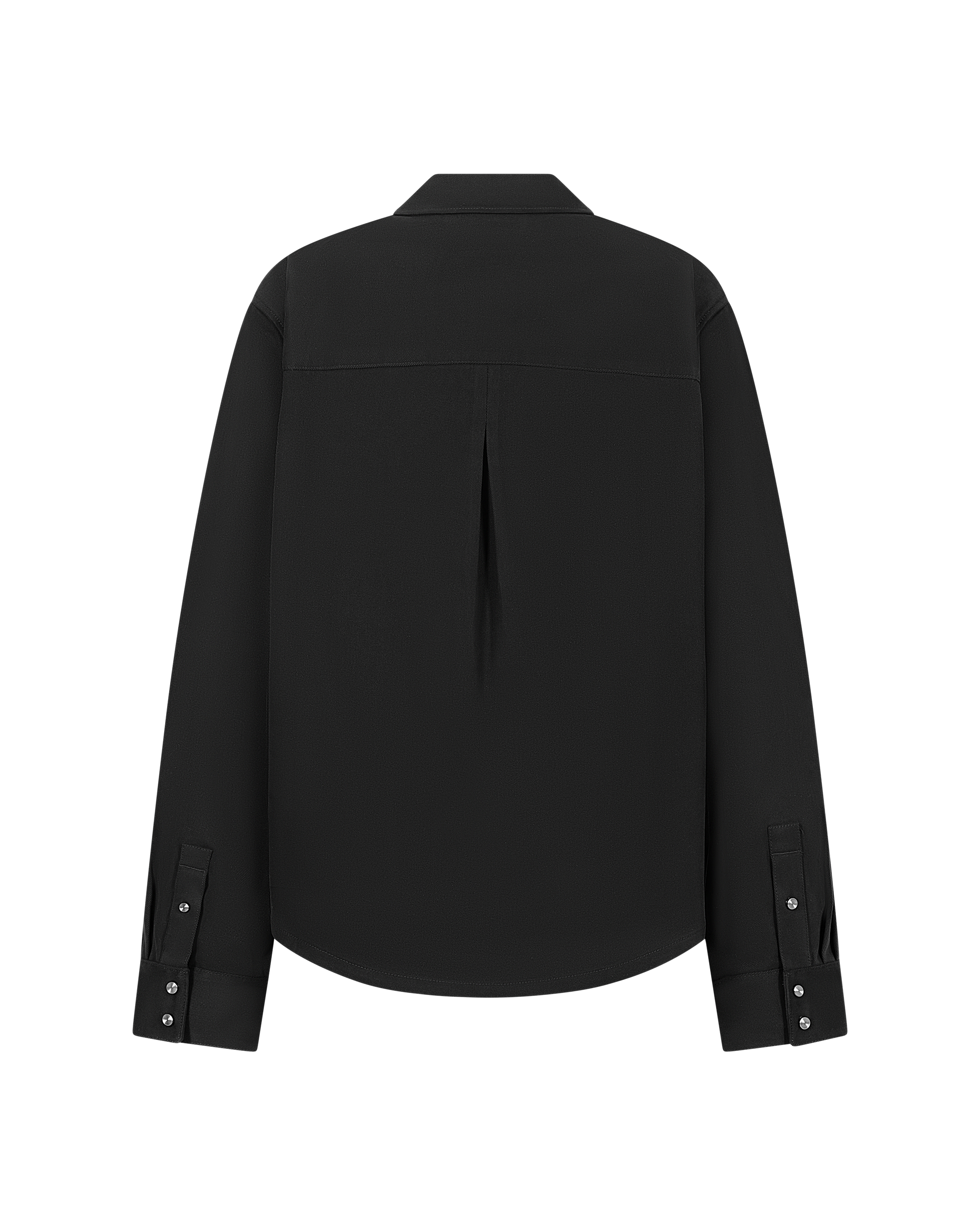 Vayder Twill Overshirt Black - DIHSAN