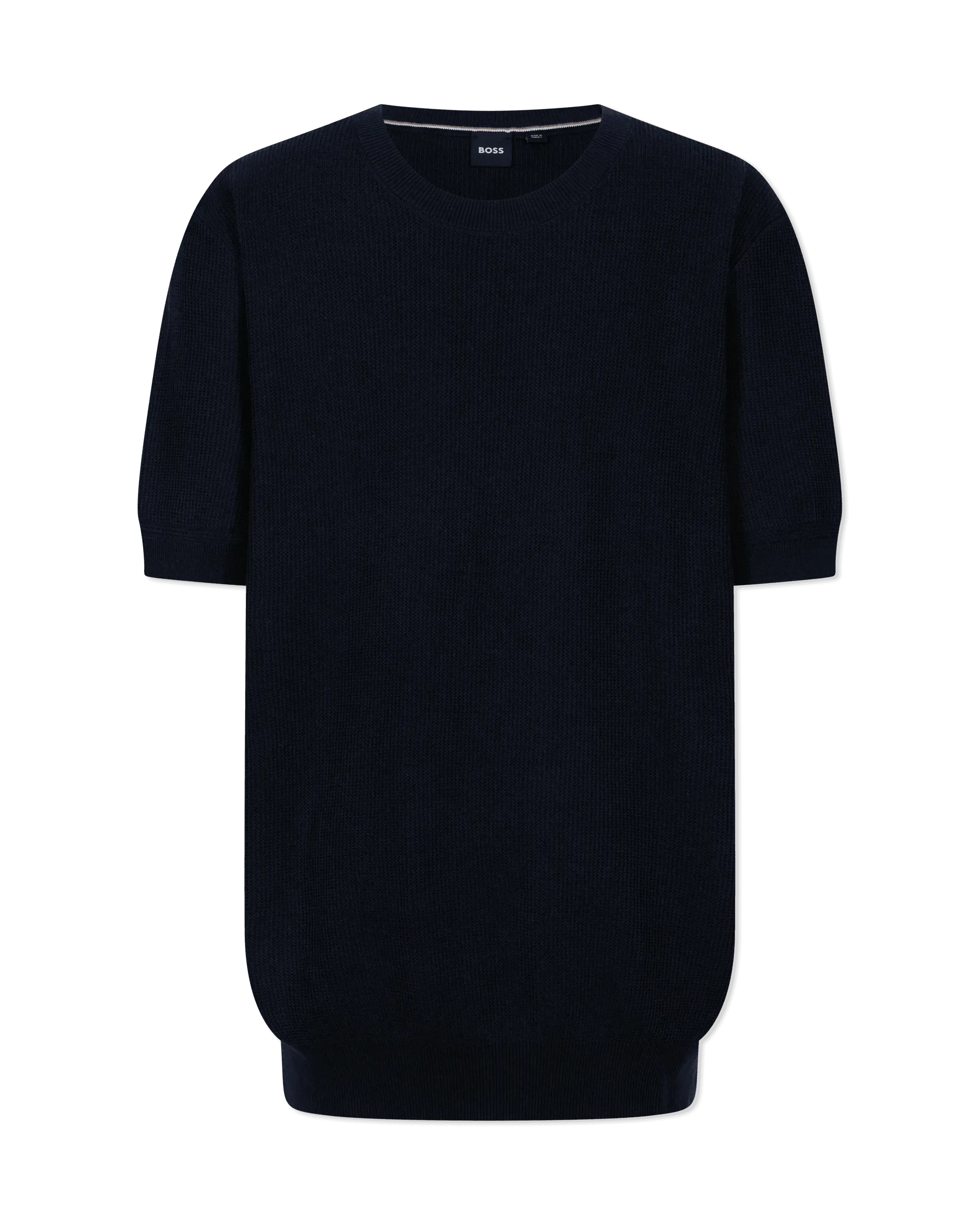 H-Dalon Regular Fit Sweater With Short Sleeves And Flag Logo - DIHSAN