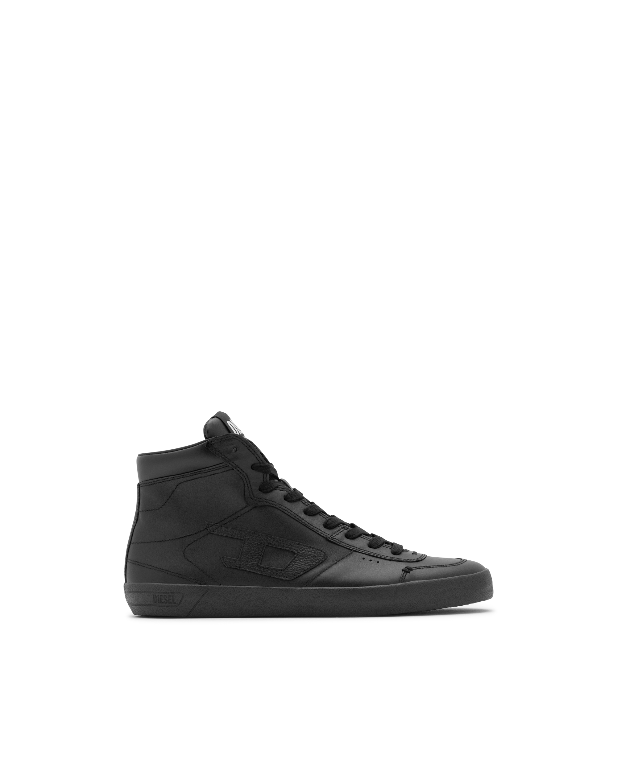 S-Leroji Mid Leather High-Top Sneakers - DIHSAN