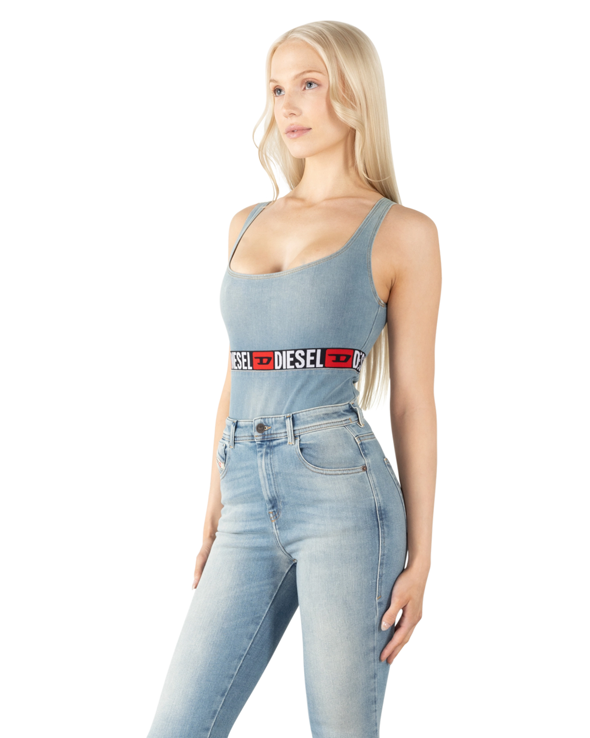De-Geny S Denim Bodysuit