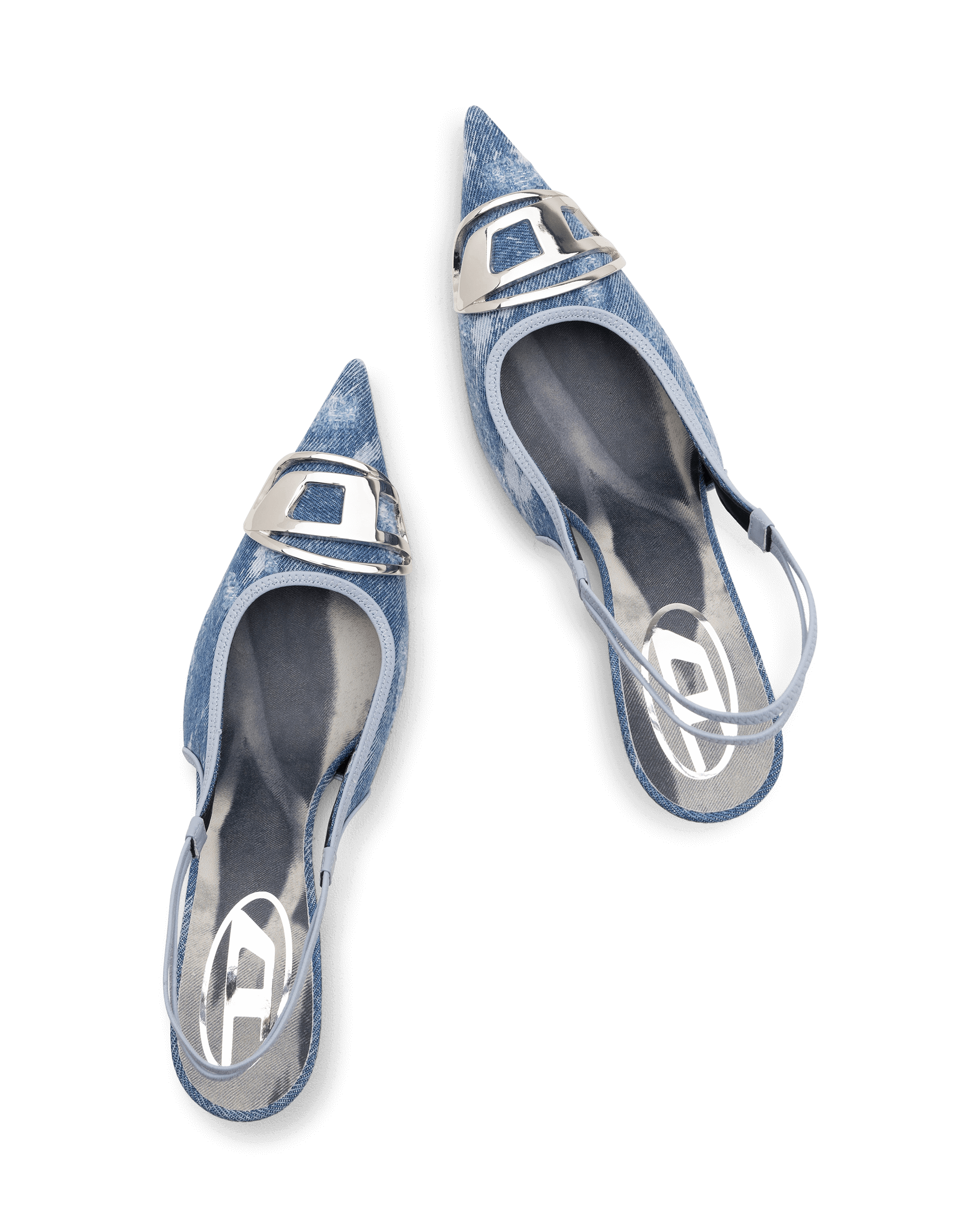 D-Venus Denim Slingback Pumps - DIHSAN