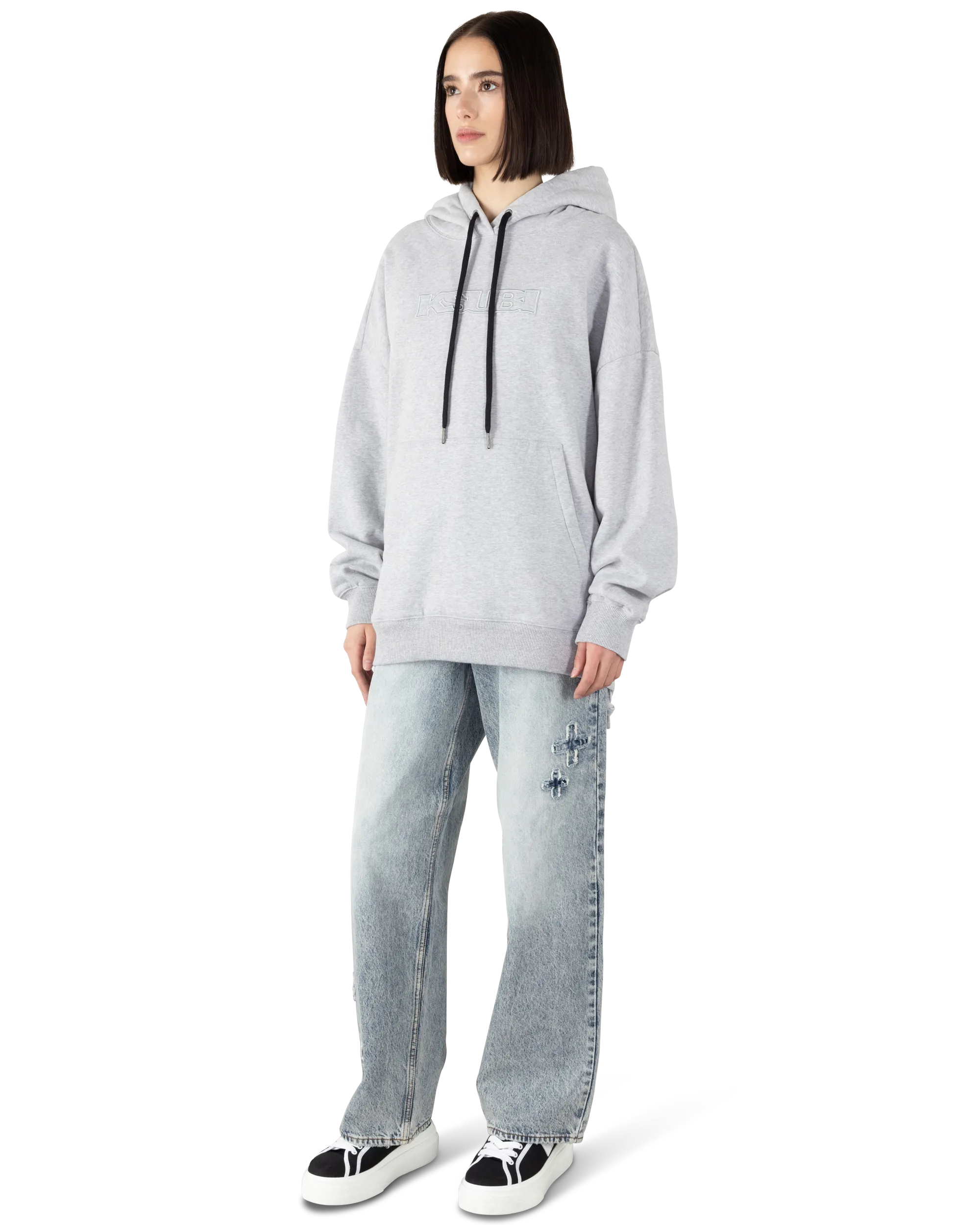 Ksubi Jeans Sign Of The Times Hoodie Grey Marle