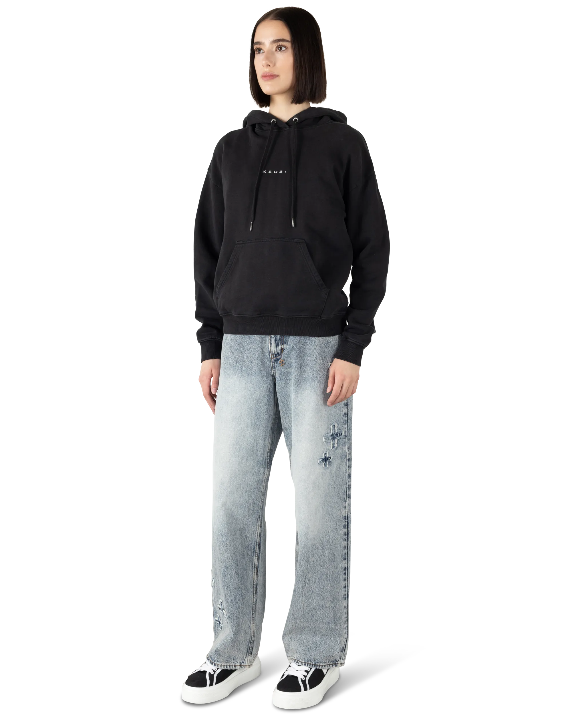 Ksubi Jeans Dymo Hoodie Tru Black