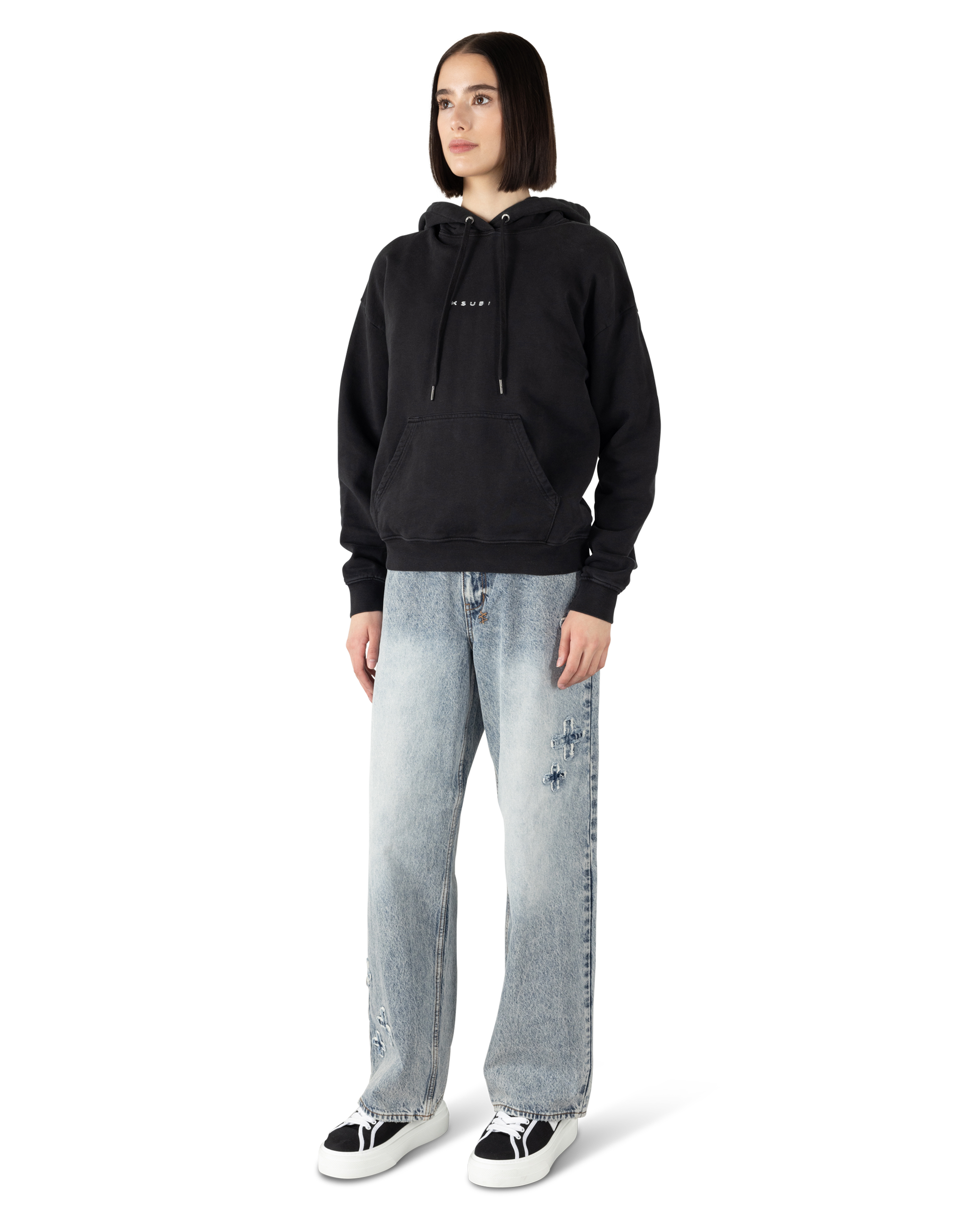 Ksubi Jeans Dymo Hoodie Tru Black