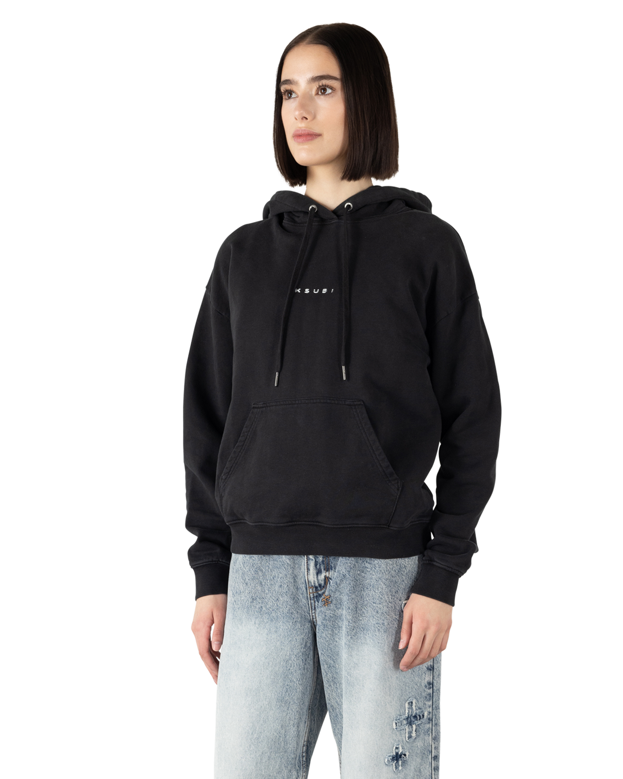 Ksubi Jeans Dymo Hoodie Tru Black