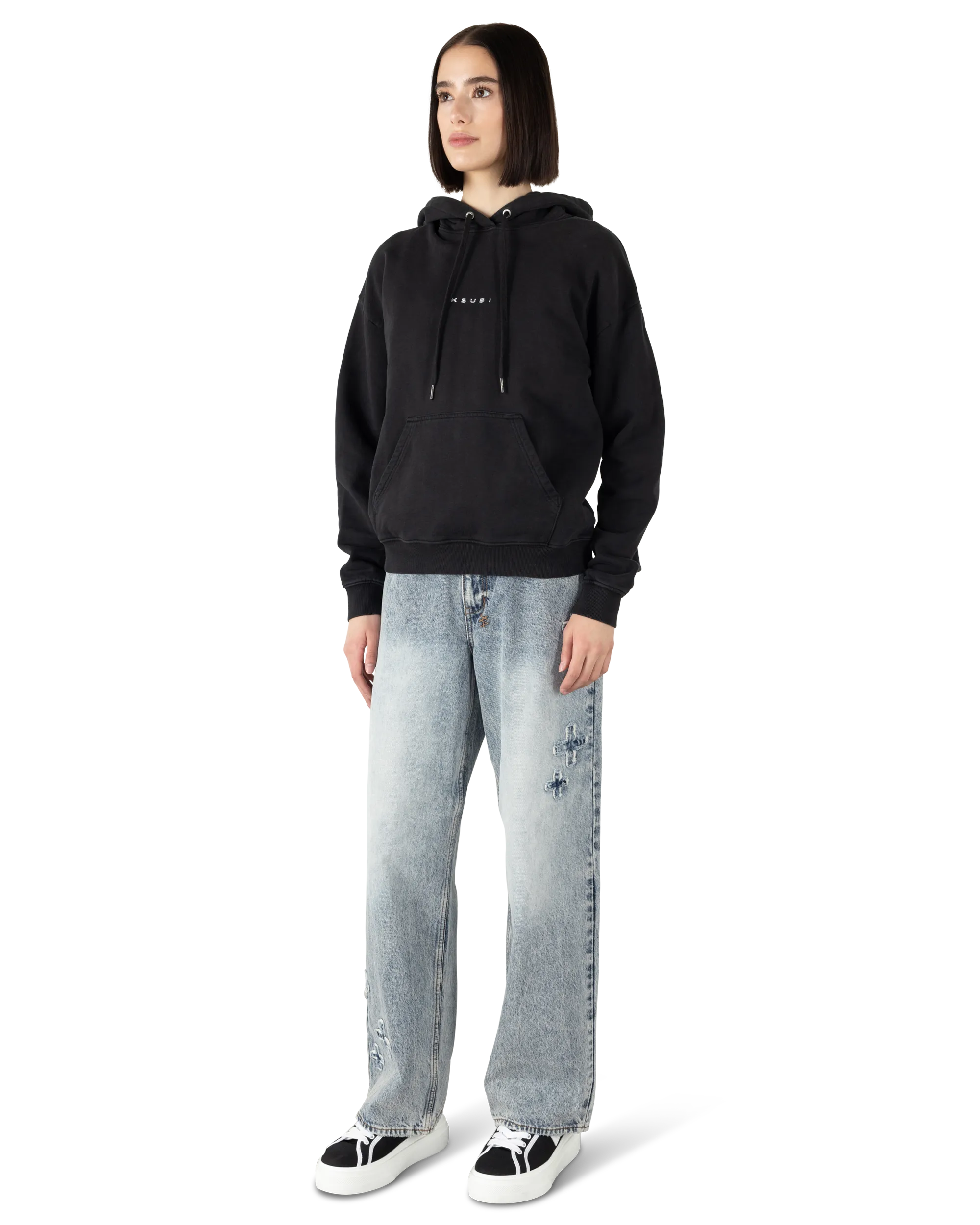 Ksubi Jeans Dymo Hoodie Tru Black