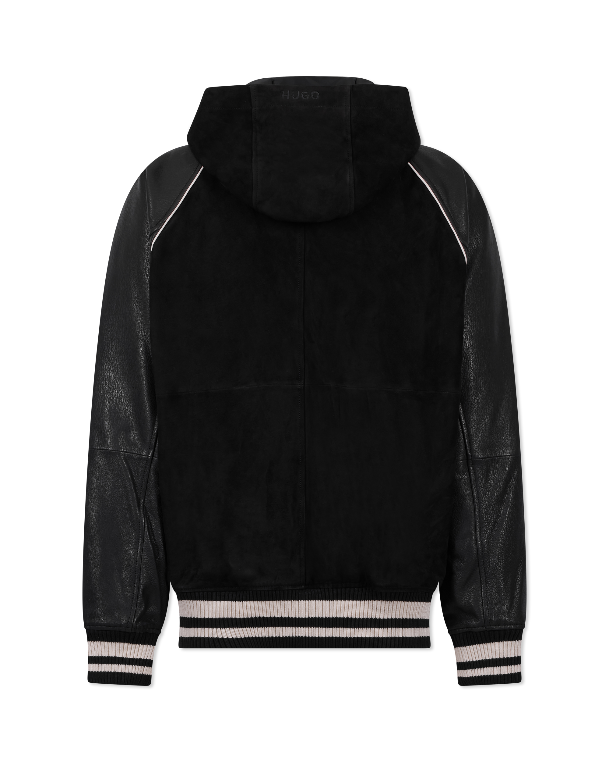 Loder Varsity Hooded Leather Jacket - DIHSAN