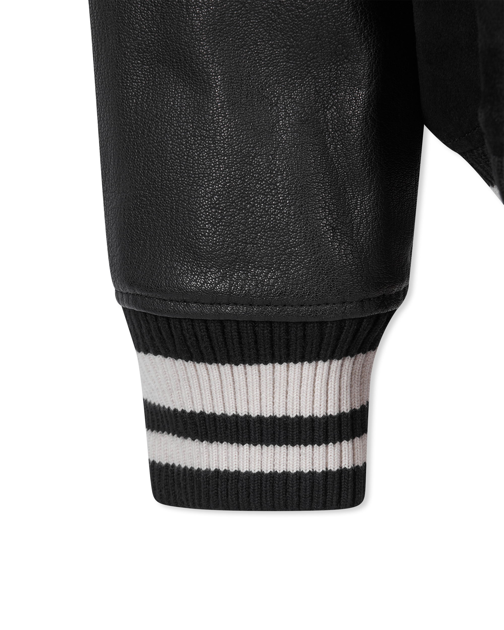 Loder Leather Hooded Varsity Jacket