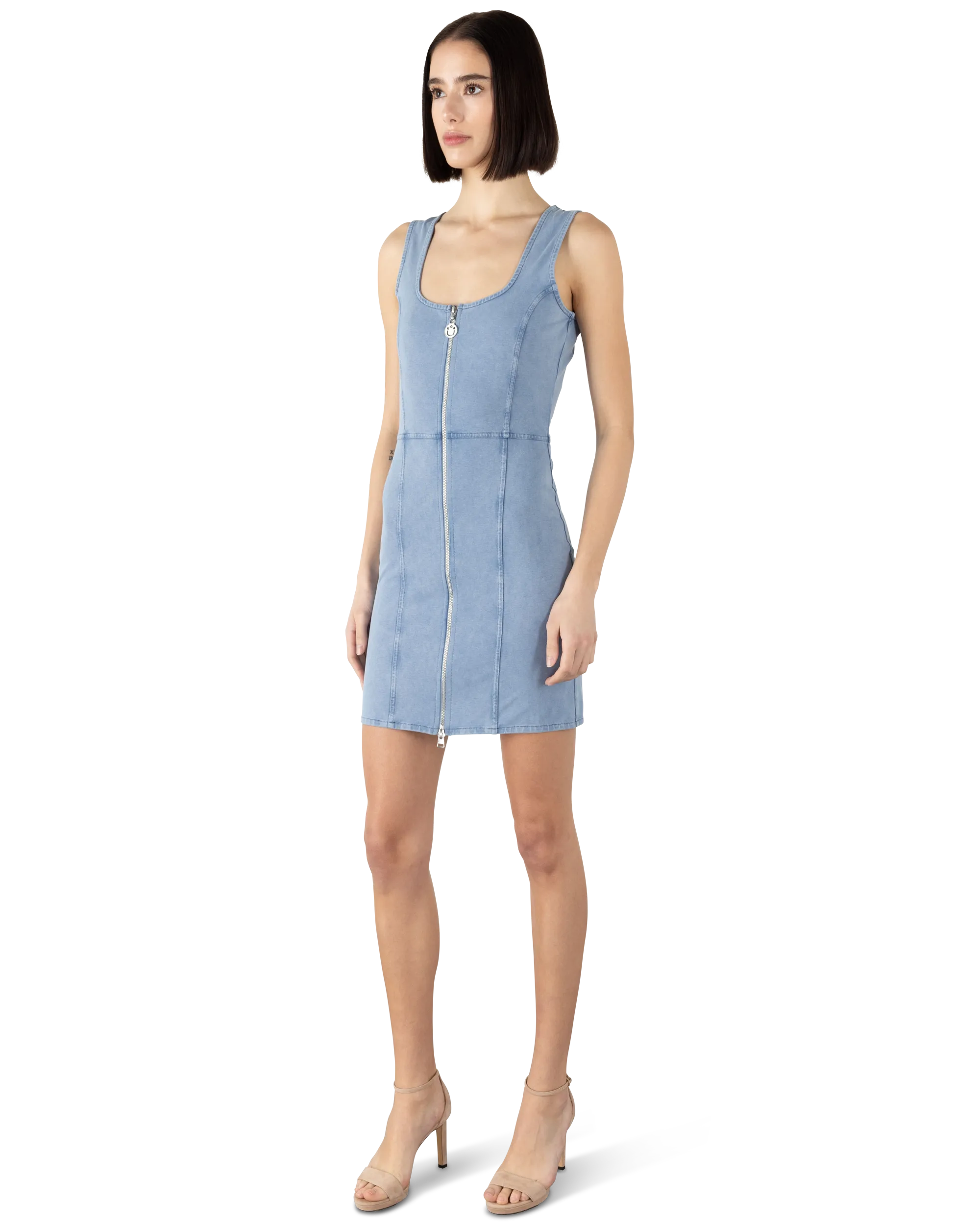 Nelipa-B Sleeveless Denim Mini Dress