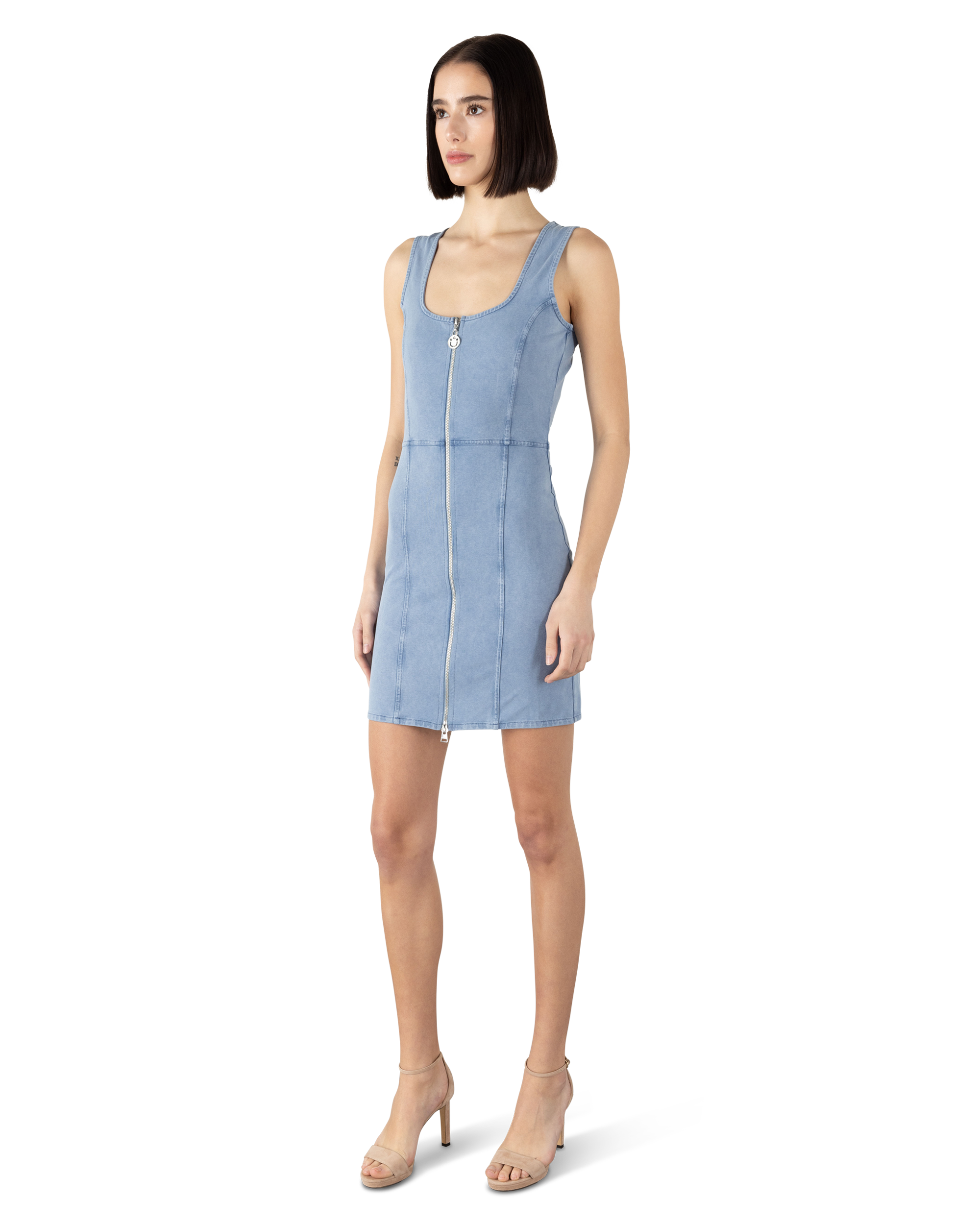Nelipa-B Sleeveless Denim Mini Dress