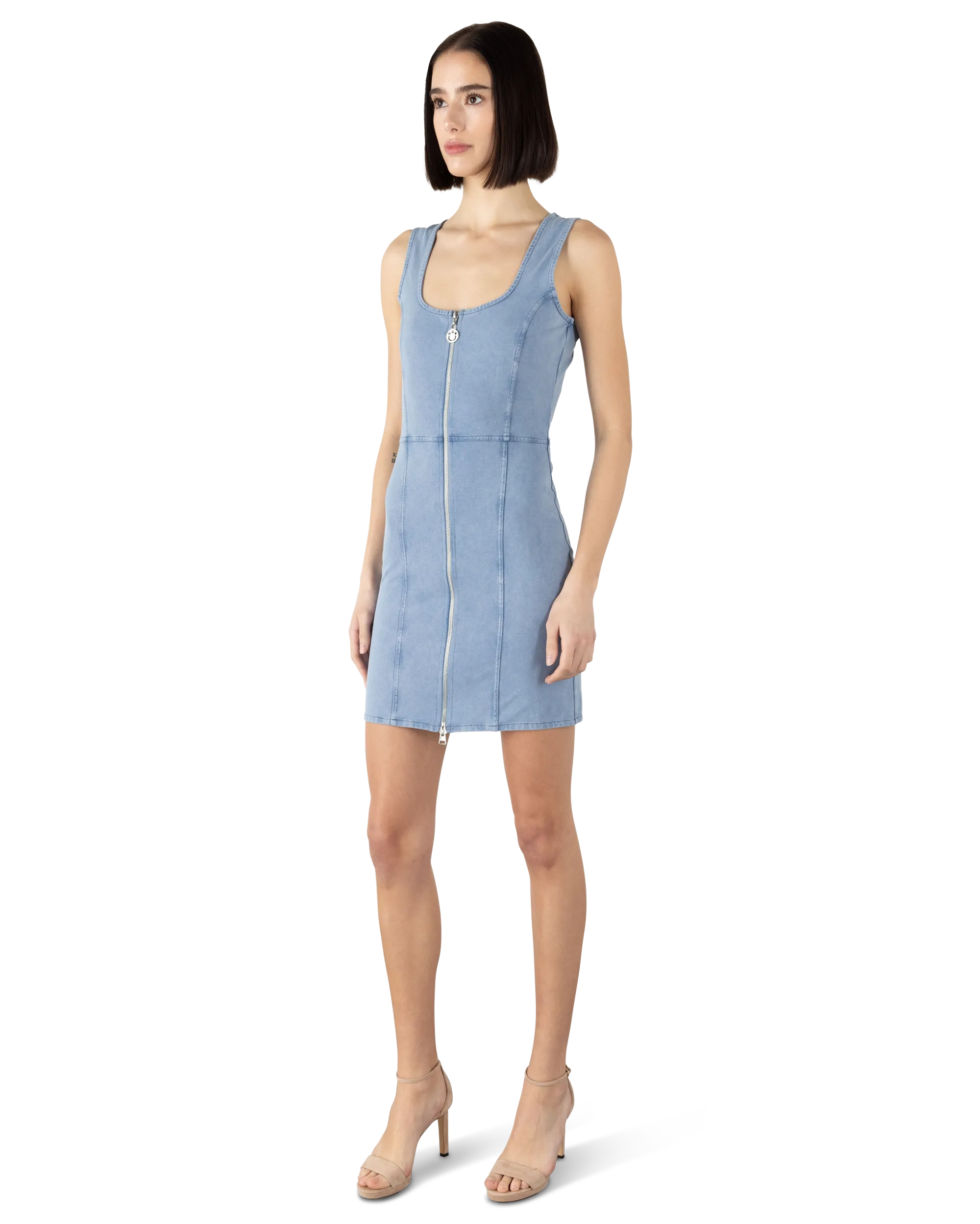 Nelipa-B Sleeveless Denim Mini Dress