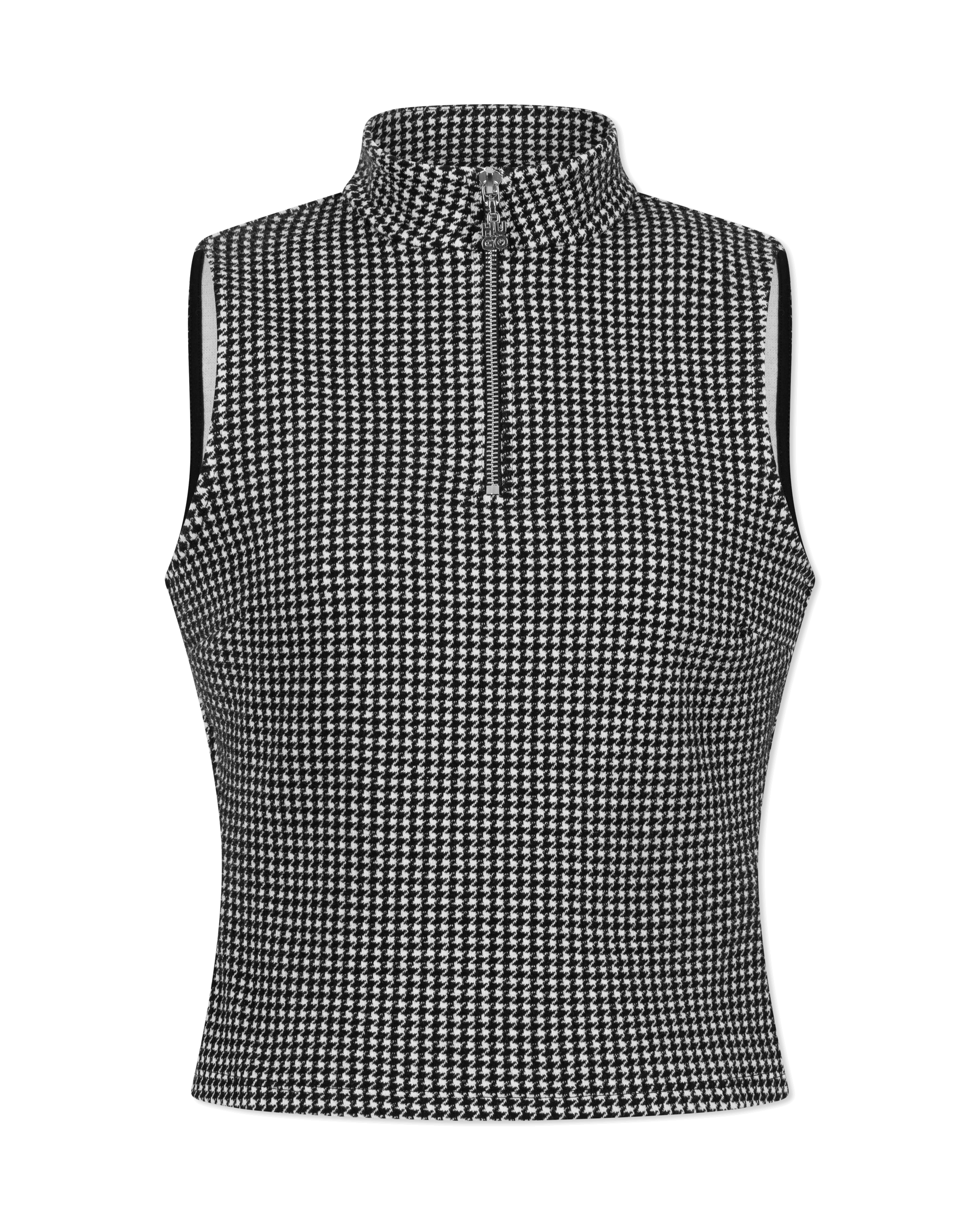 Dohanne Houndstooth Sleeveless Top