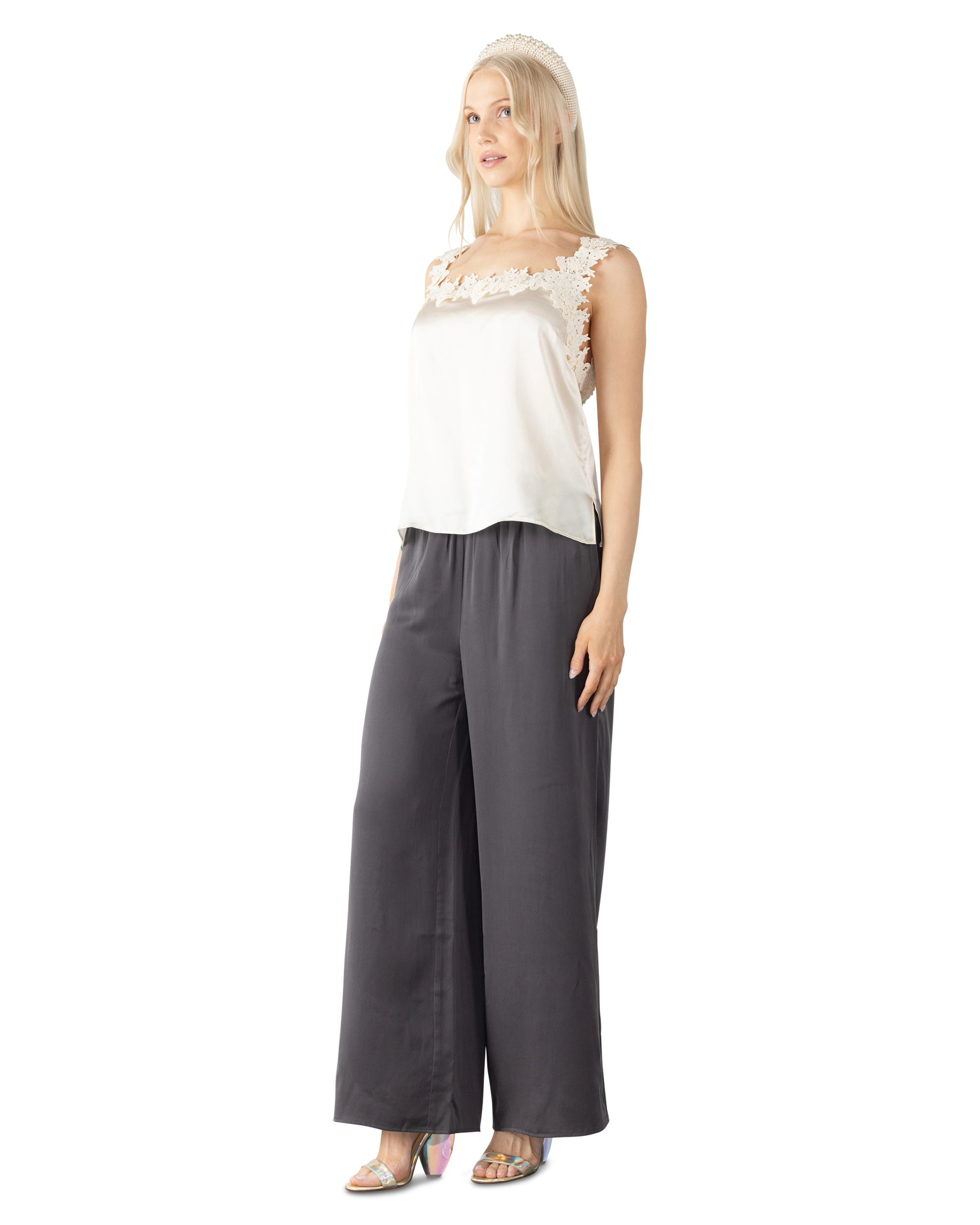 Bellamy White Silk Camisole