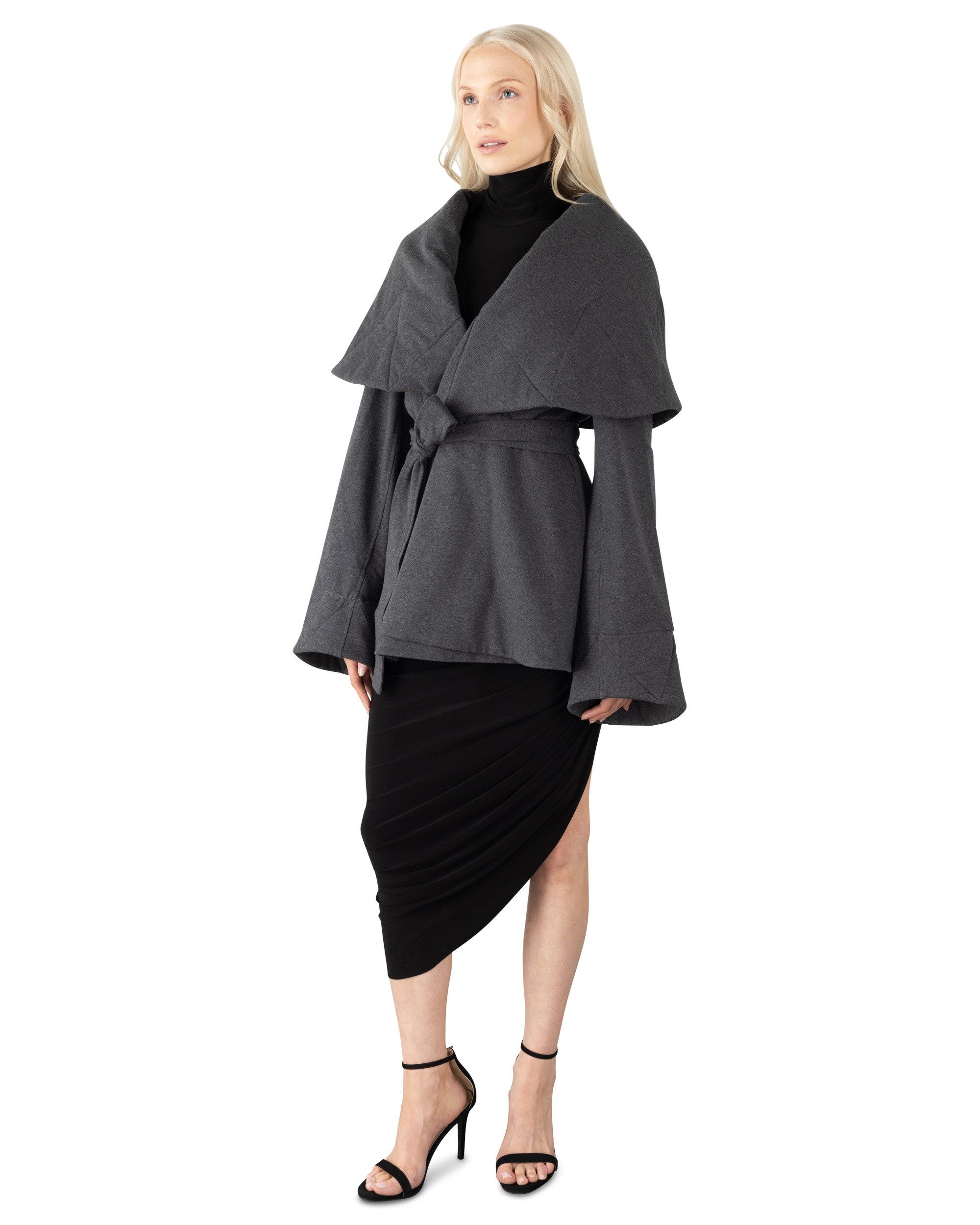 Shawl Collar Peplum Jacket