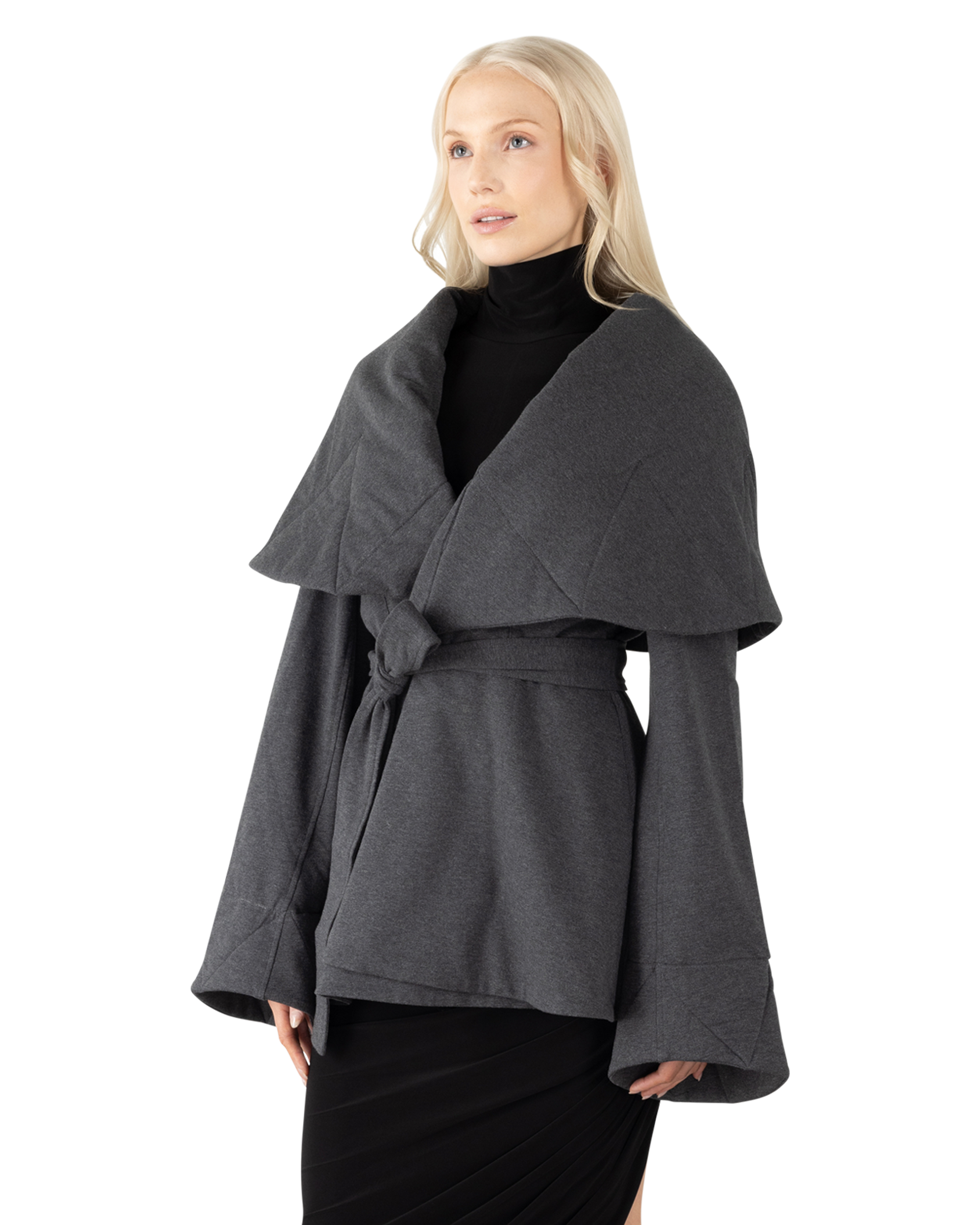 Shawl Collar Peplum Jacket