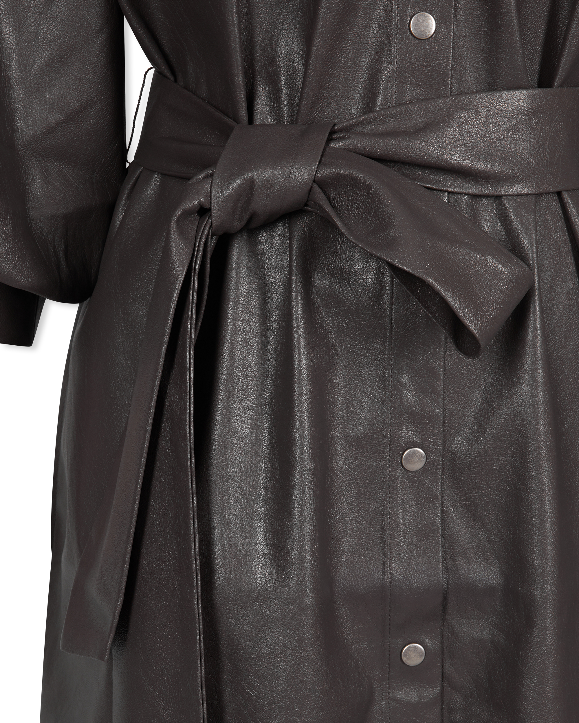 Kate Belted Vegan Leather Dress