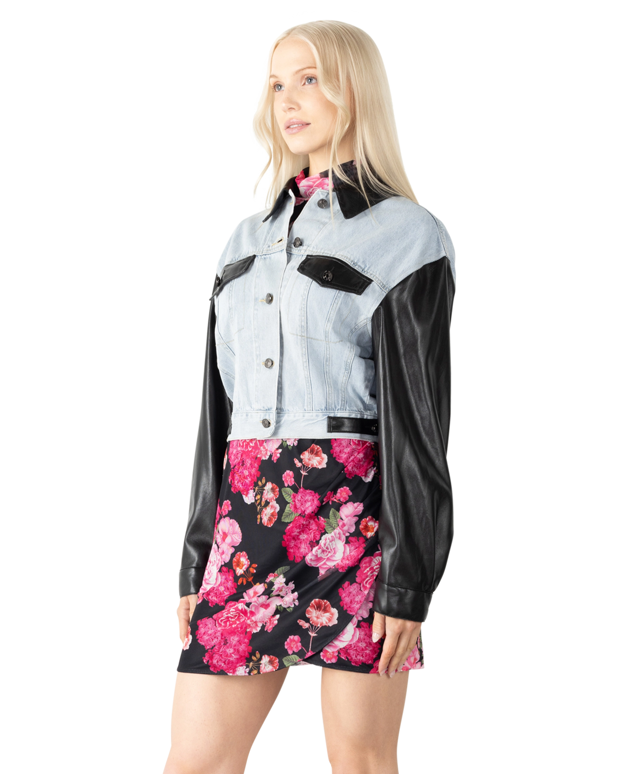 Generation Love Valex Vegan Leather Jean Jacket