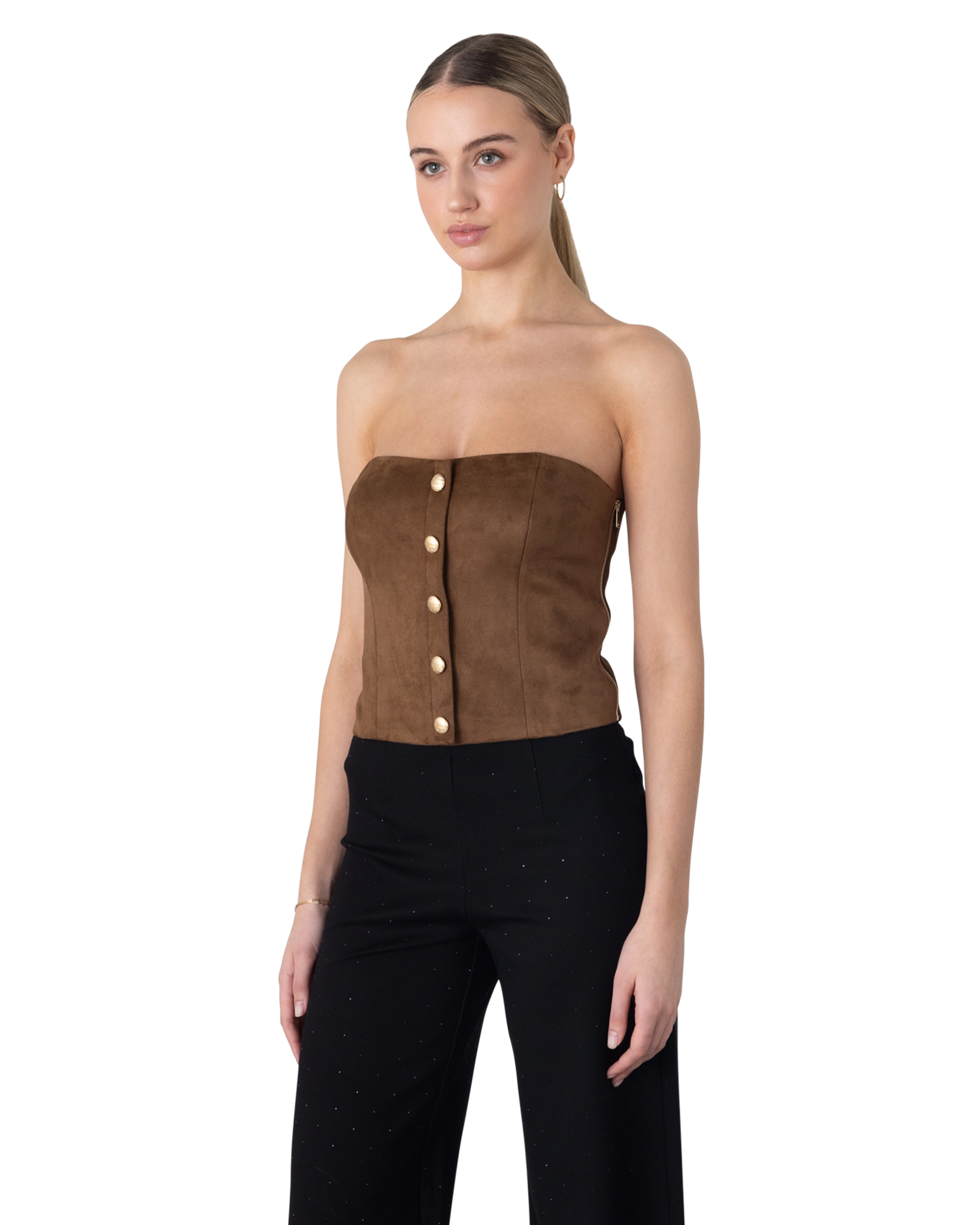 Generation Love Brea Vegan Suede Vestier Top