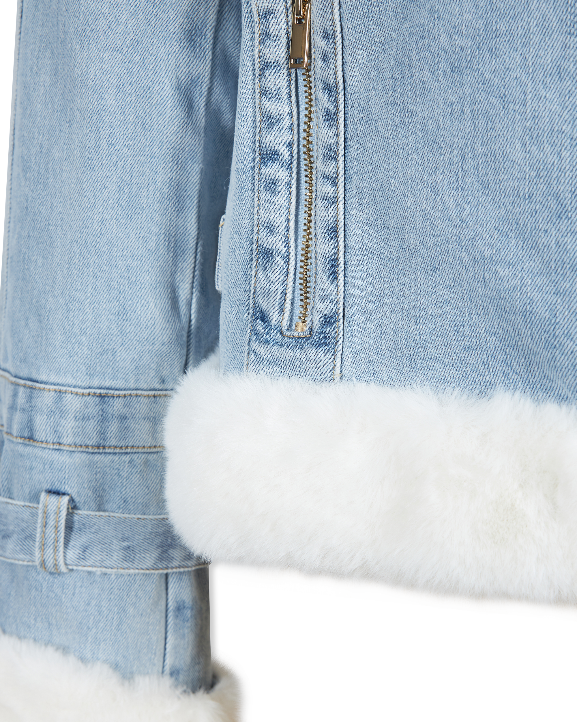 Jude Denim Faux Fur Combo Jacket