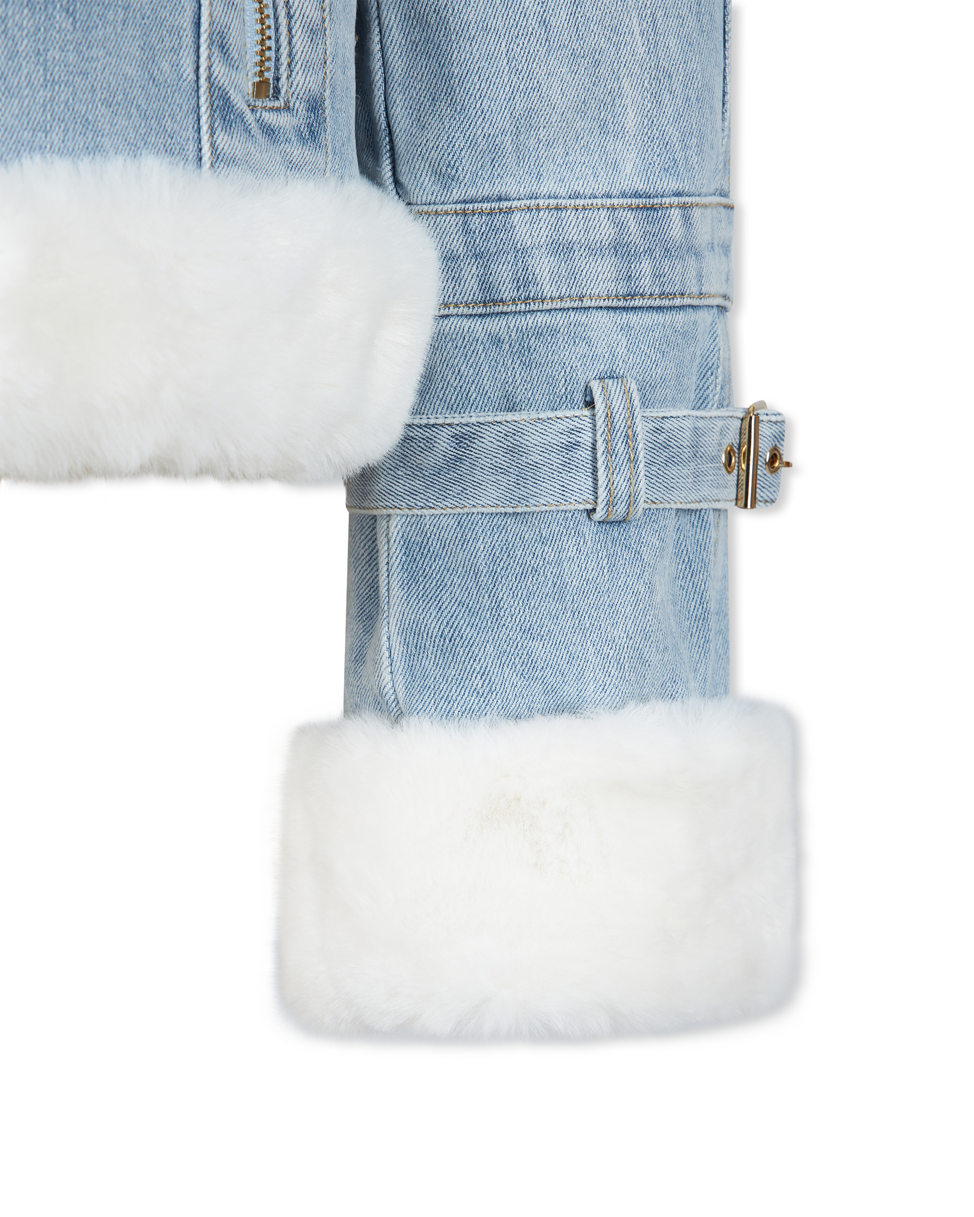 Jude Denim Faux Fur Combo Jacket