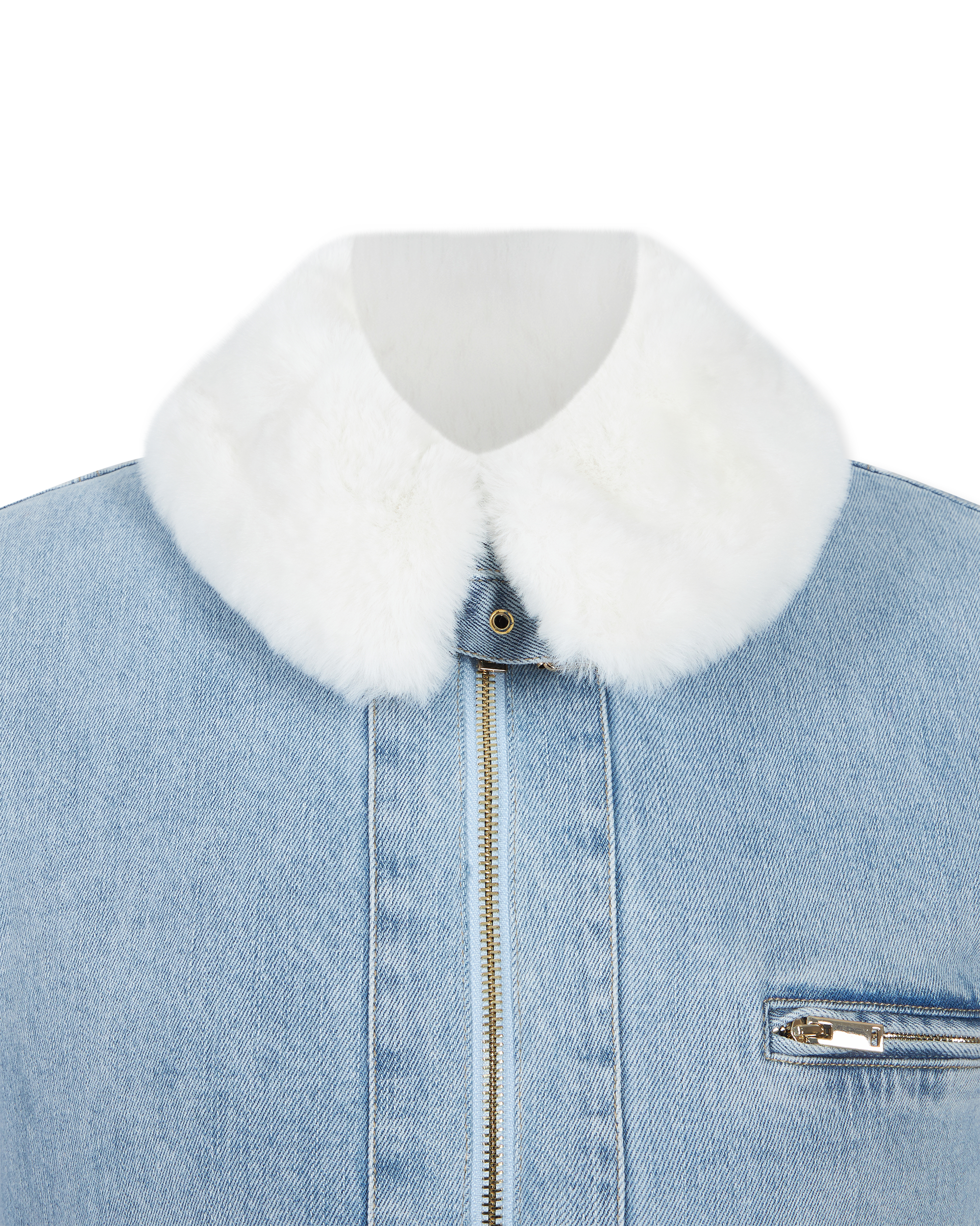 Jude Denim Faux Fur Combo Jacket