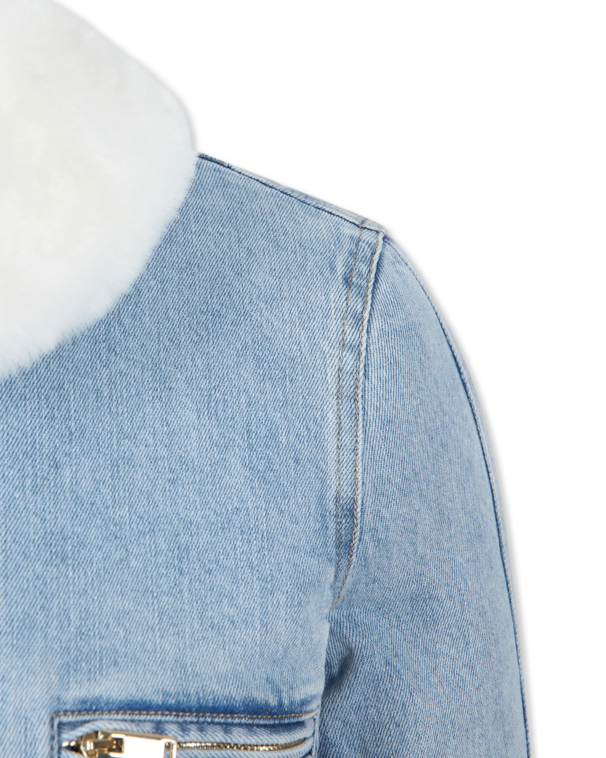 Jude Denim Faux Fur Combo Jacket