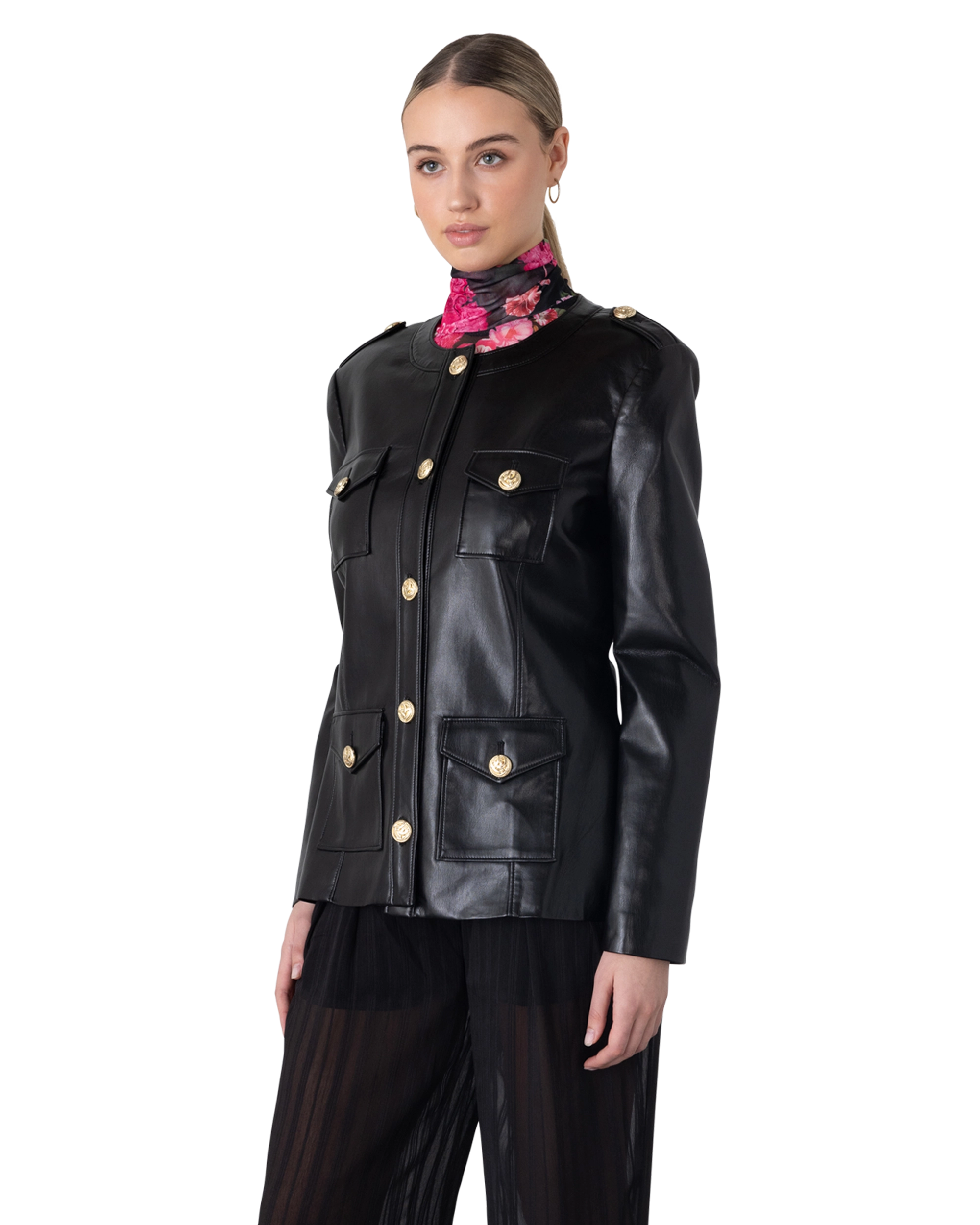 Generation Love Larsine Vegan Leather Blazer