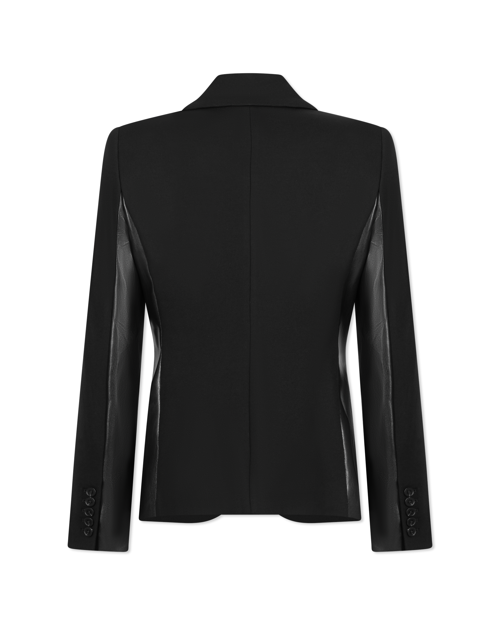 Gayle Vegan Leather Ponto Combo Blazer