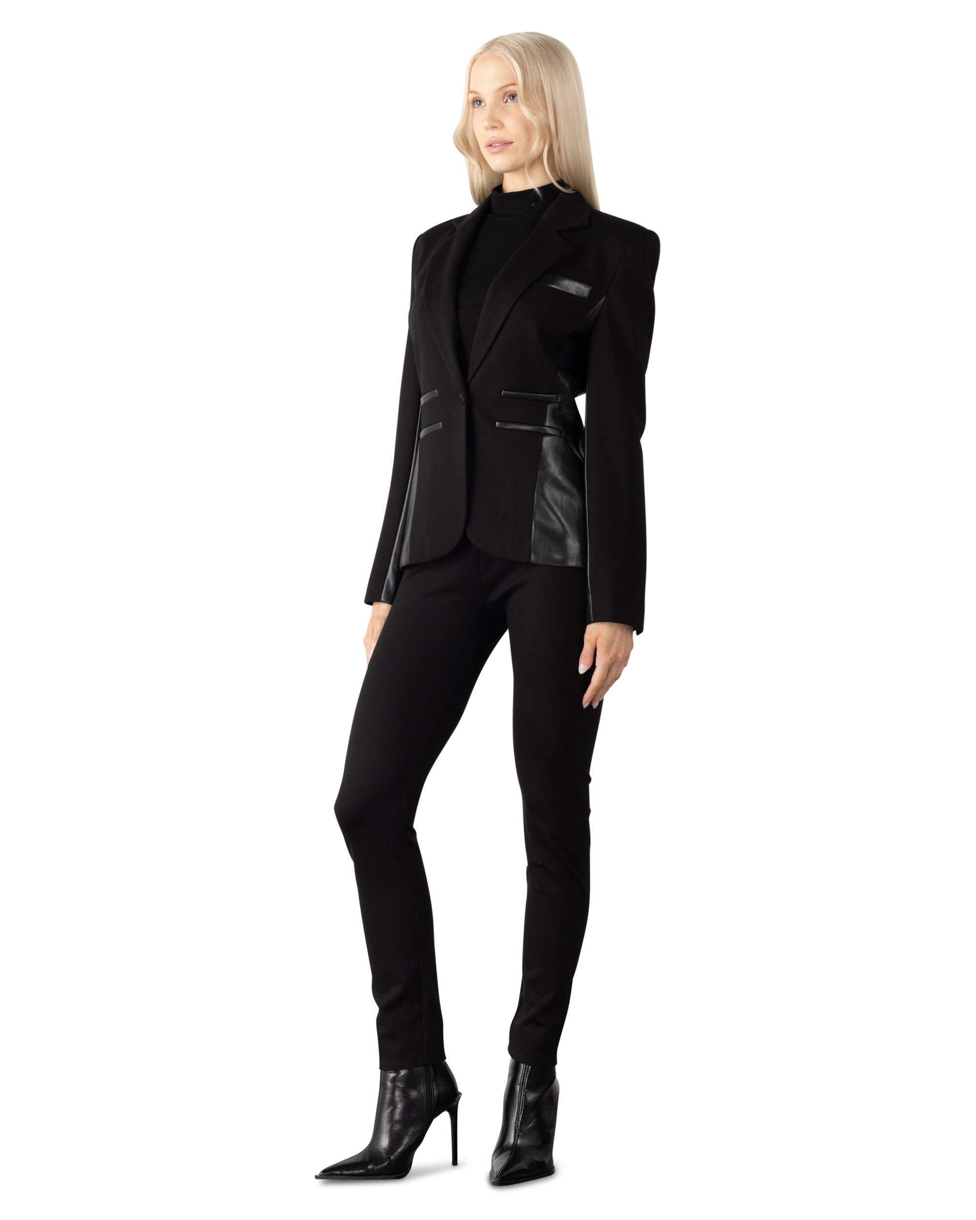 Generation Love Gayle Vegan Leather Ponto Combo Blazer