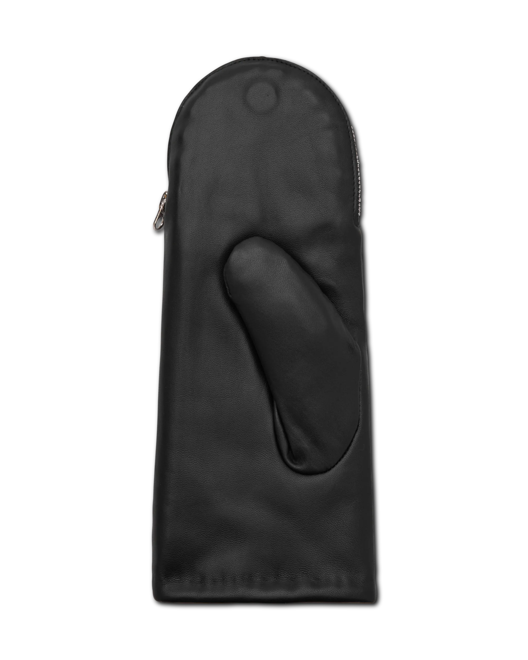 Black Leather Soia & Kyo Betrice Faux Shearling Lined Leather Mittens by SOIA & KYO | DIHSAN