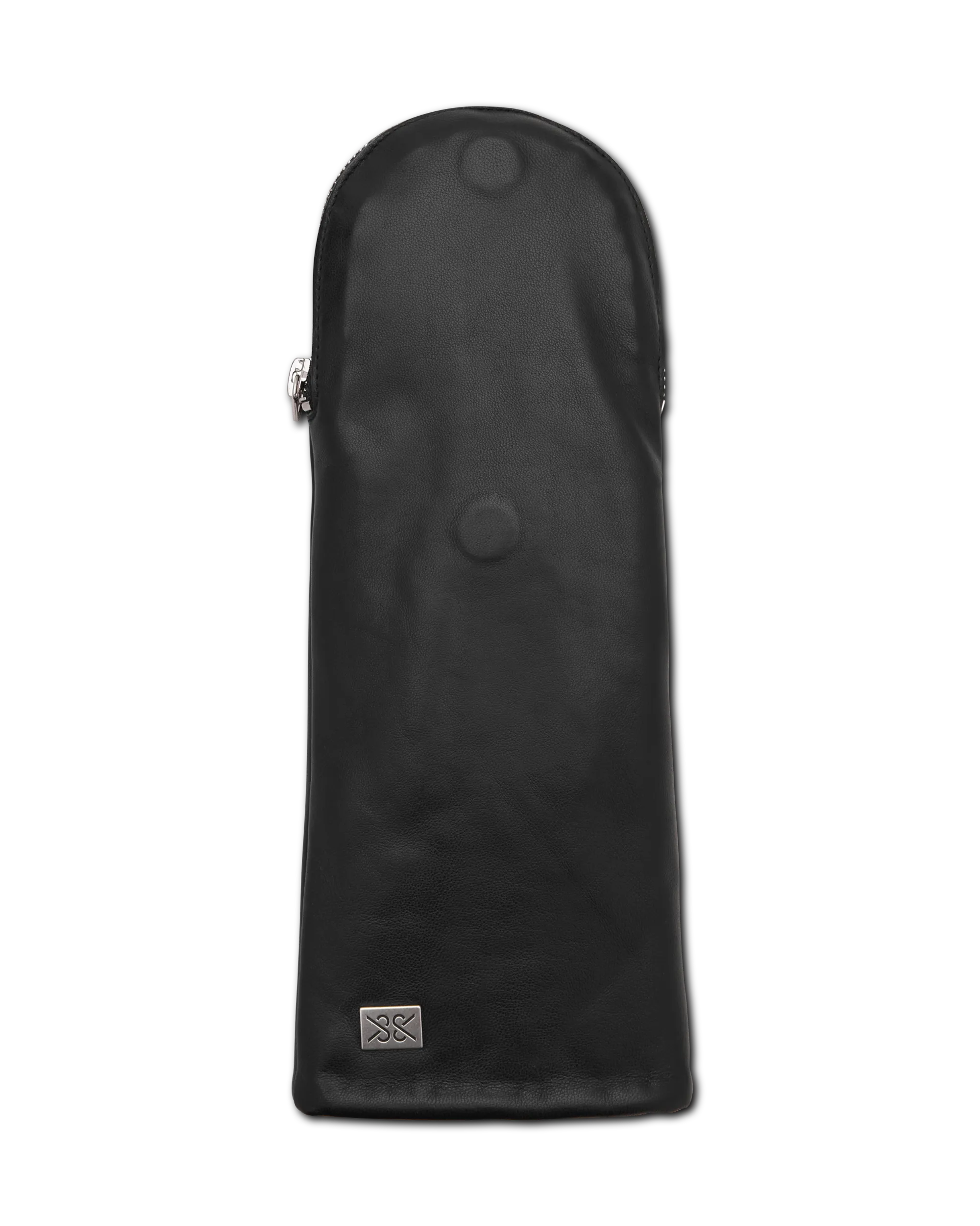 Black Leather Soia & Kyo Betrice Faux Shearling Lined Leather Mittens by SOIA & KYO | DIHSAN