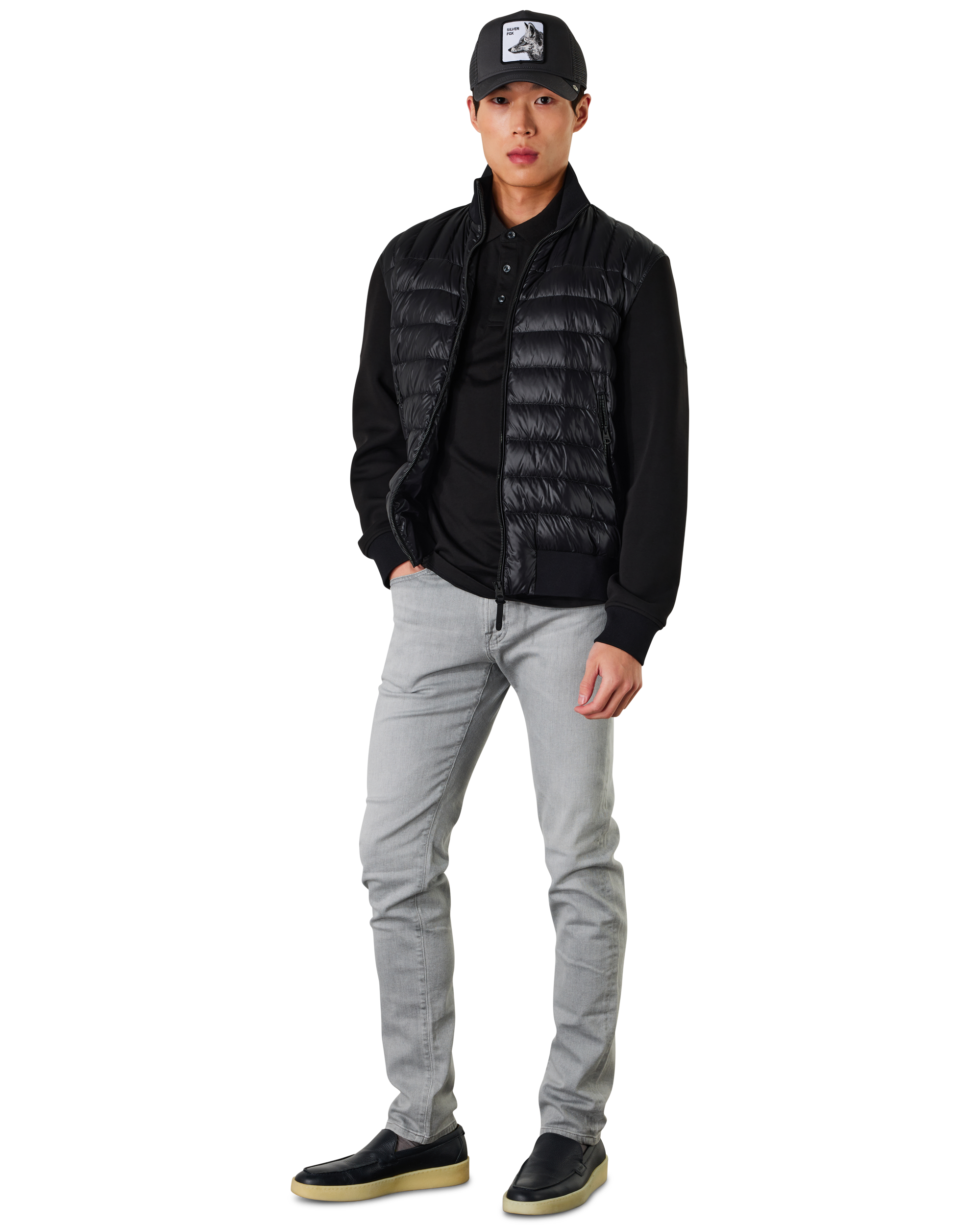 Collin-R Nano Down Mixed Media Bomber Jacket