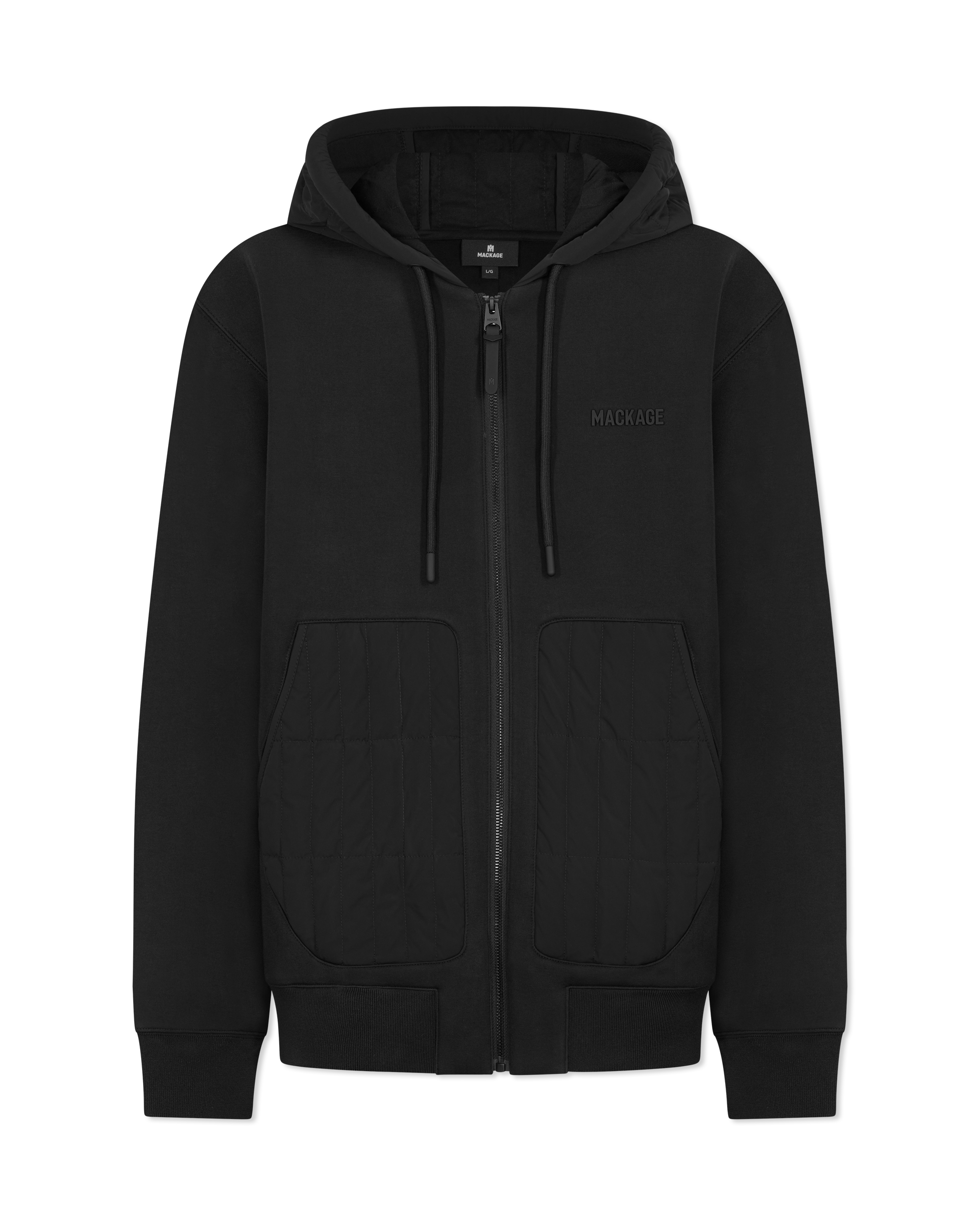 Cruz Zip-Up Hybrid Vertical Quilt Hoodie