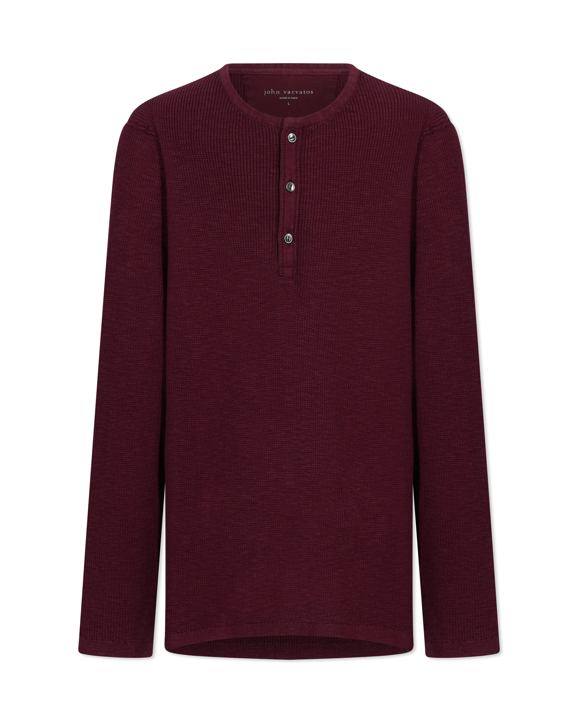 Memphis Waffle Henley - DIHSAN