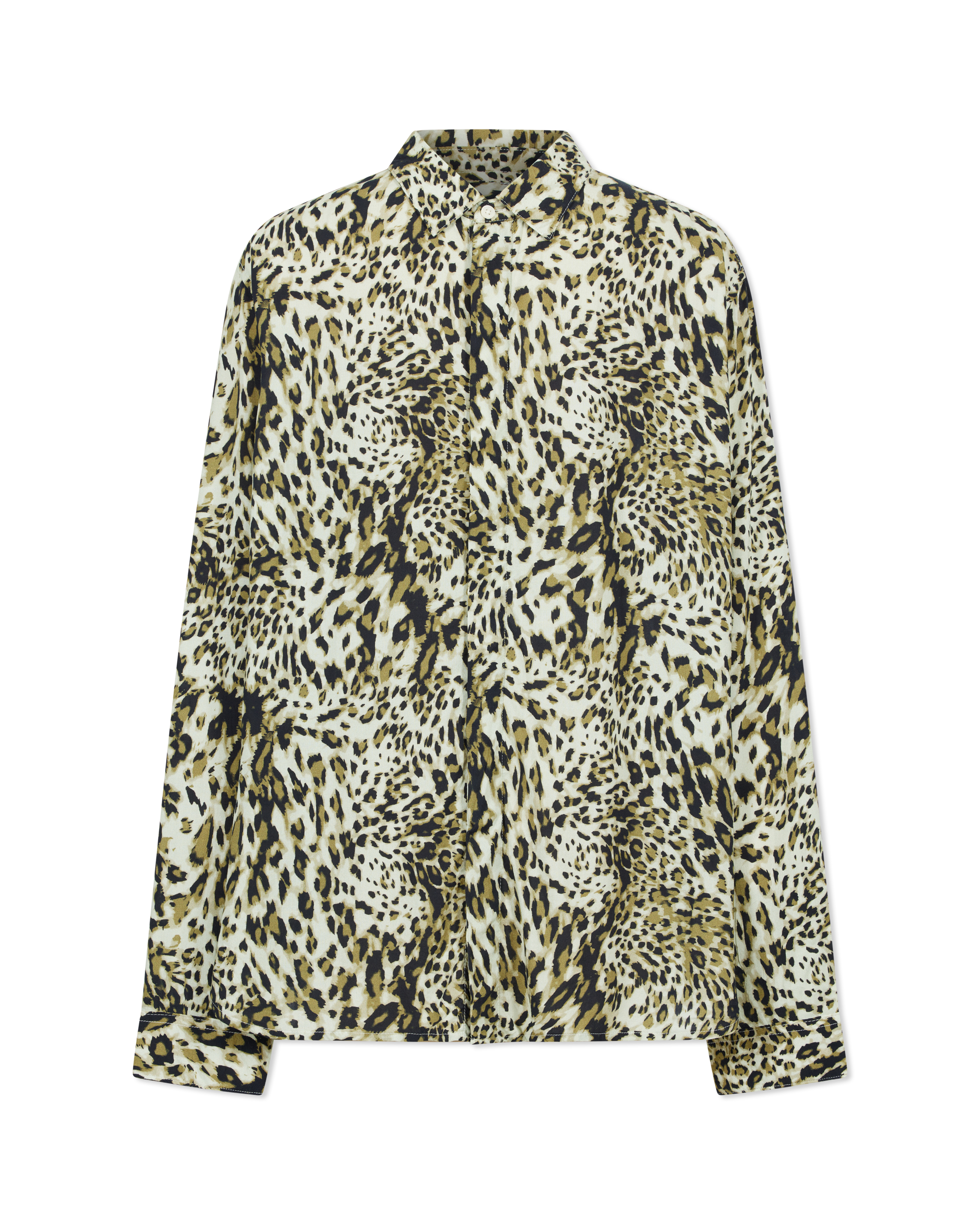 Rodney Leopard Printed Long Sleeve Shirt - DIHSAN