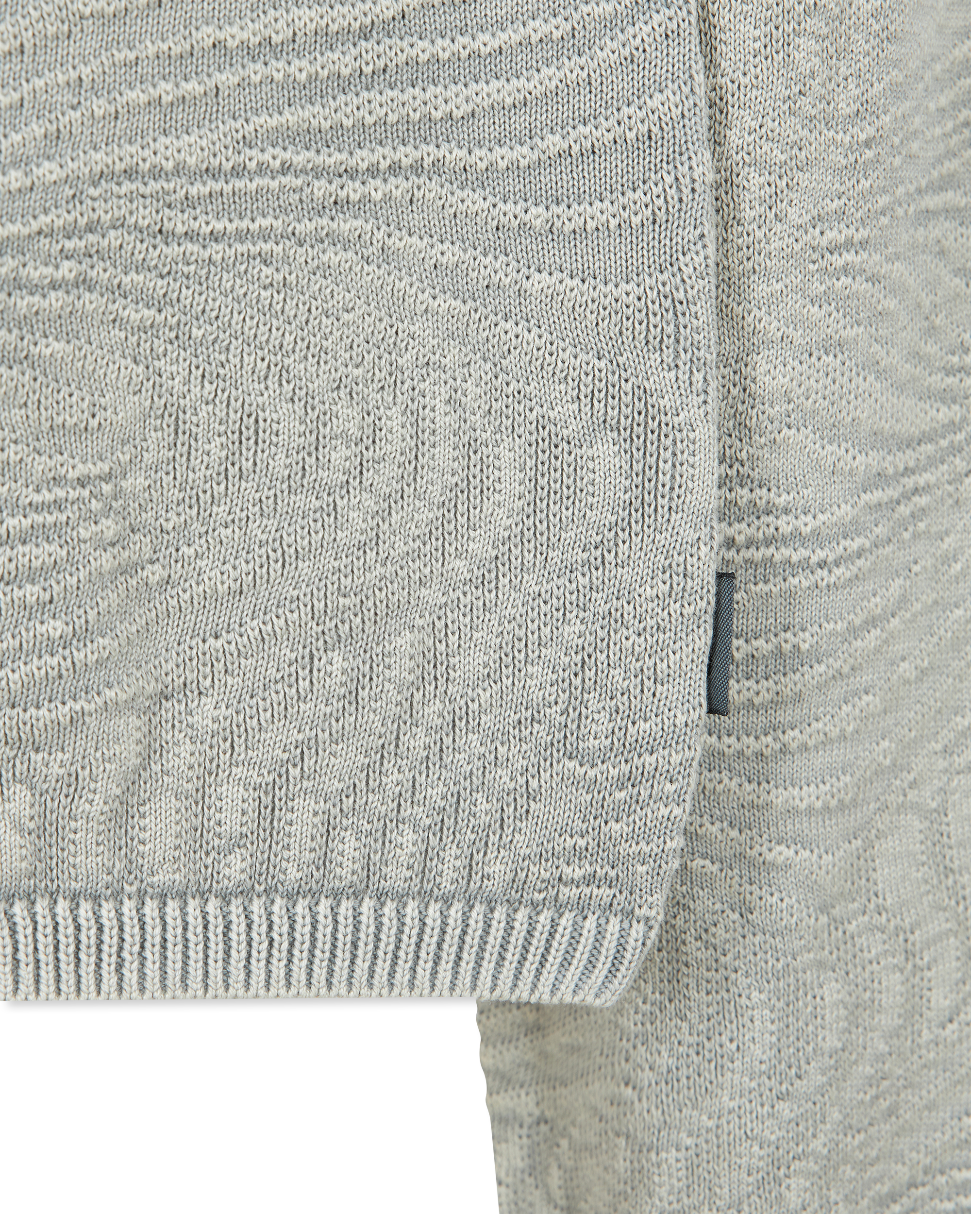 Long Sleeve Wave Texture Crewneck Sweater