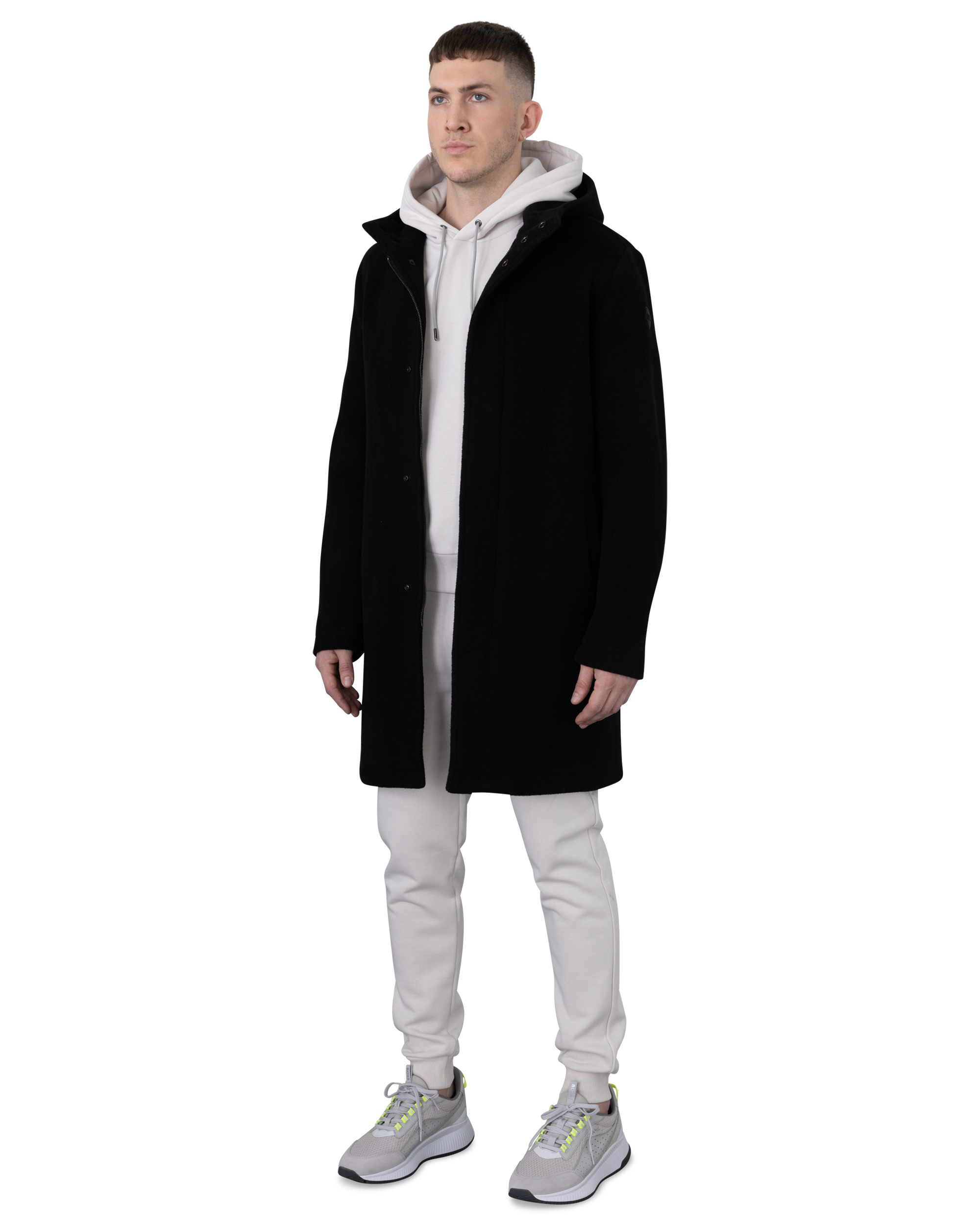 Cohesion Hooded Wool Baize Coat