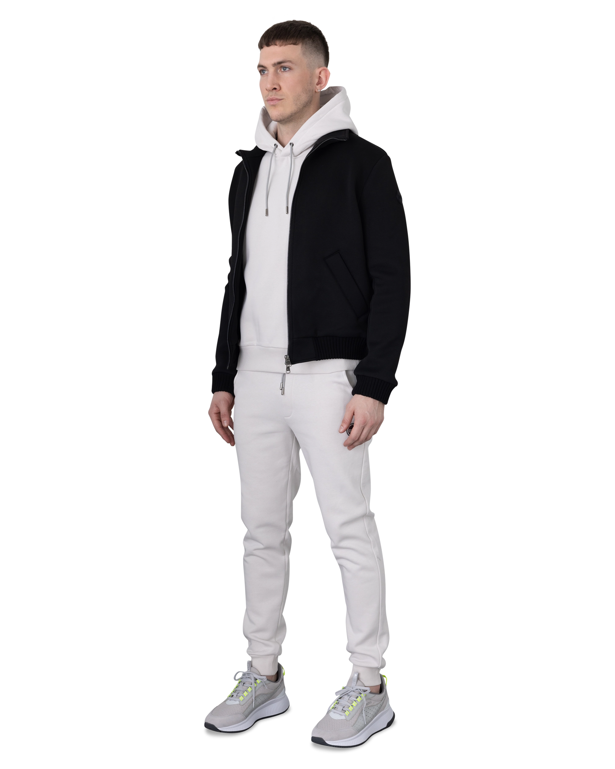 Evidence Honeycomb-Effect Knit Bomber Jacket