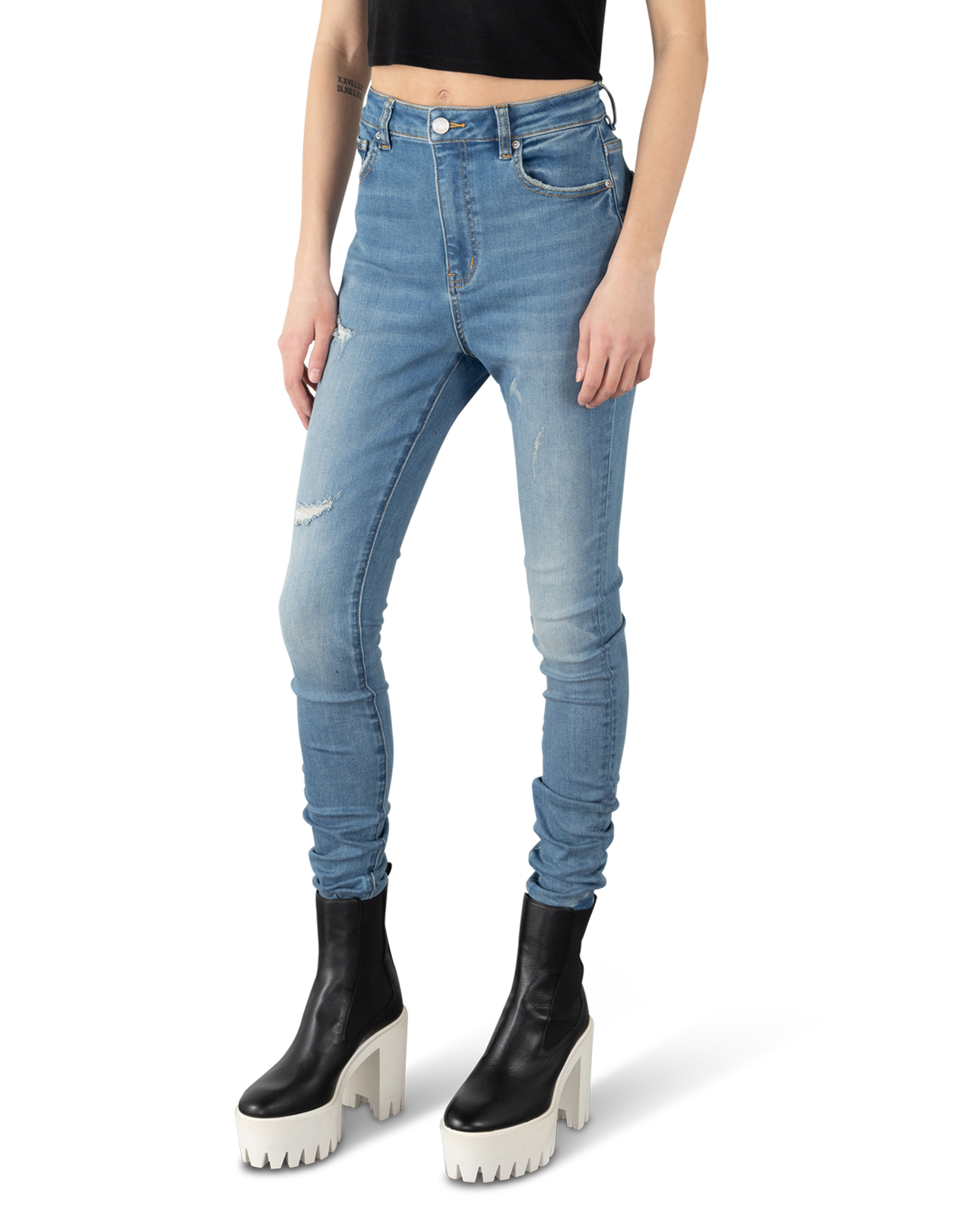 Skinny High Rise Purple Jeans