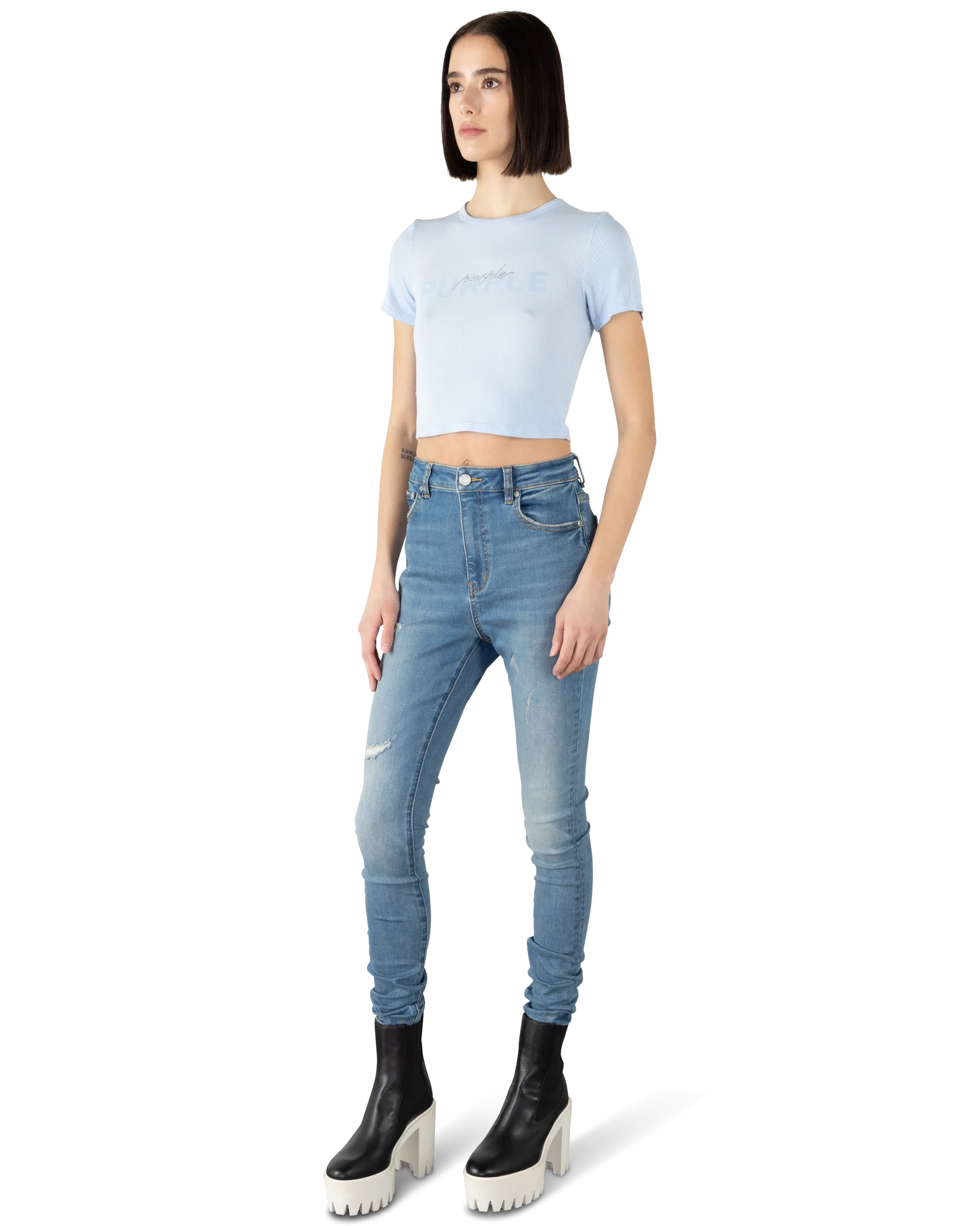 Cropped Rib Baby T-shirt