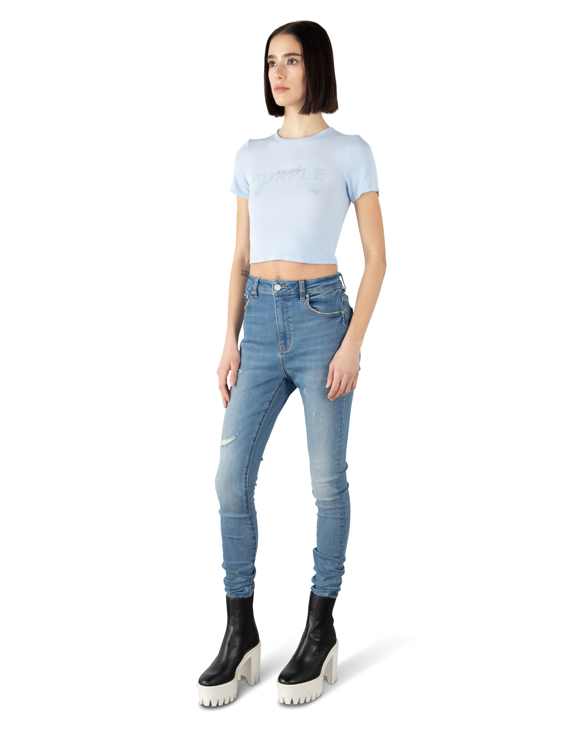 Cropped Rib Baby T-shirt